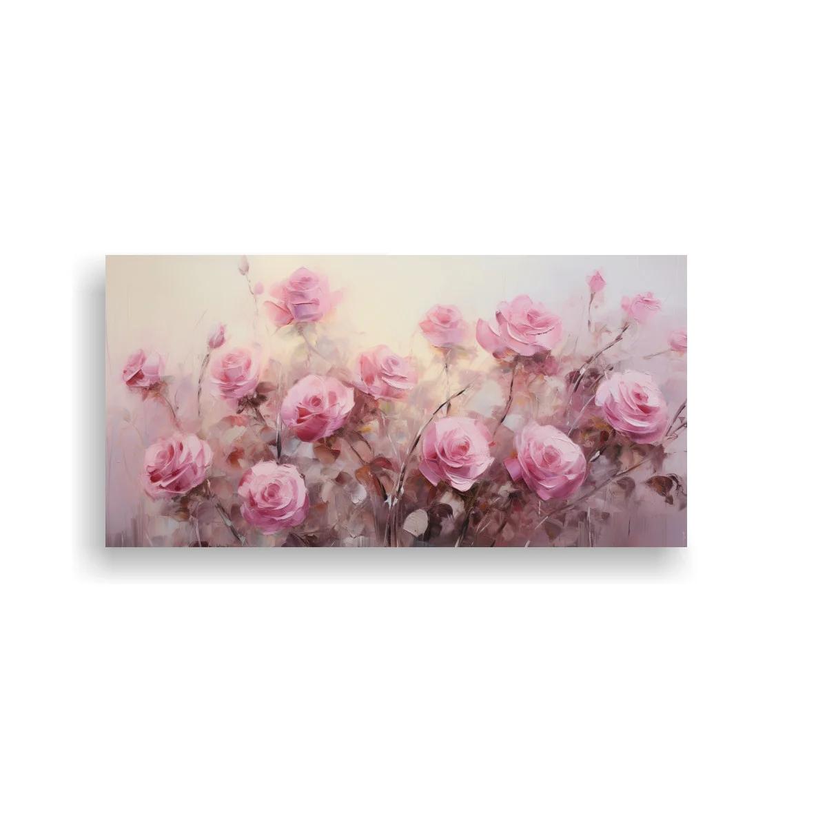 Cuadro rosas rosadas vaporosas