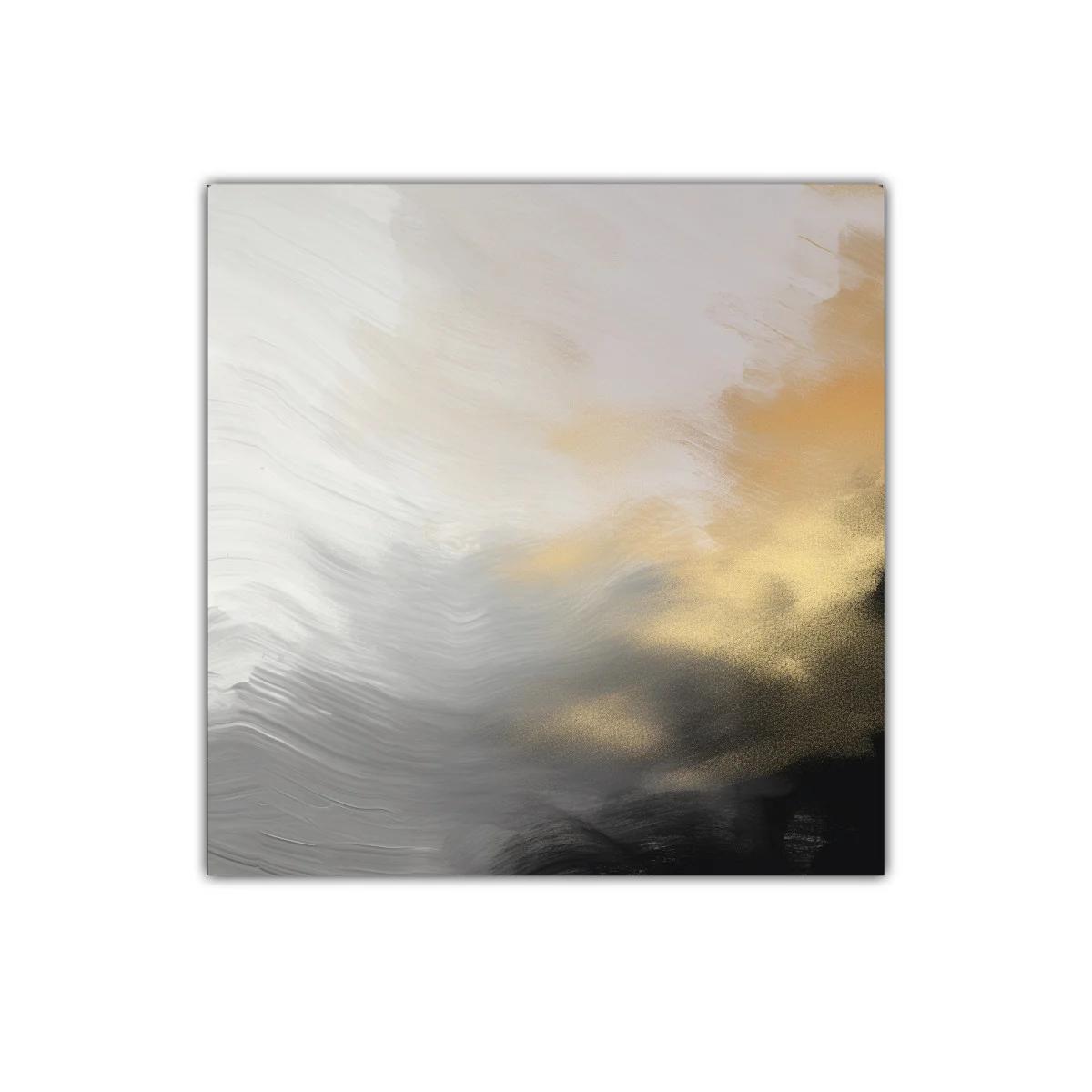 Cuadro abstracto en tonos neutros y dorados para decoración moderna — imagen principal