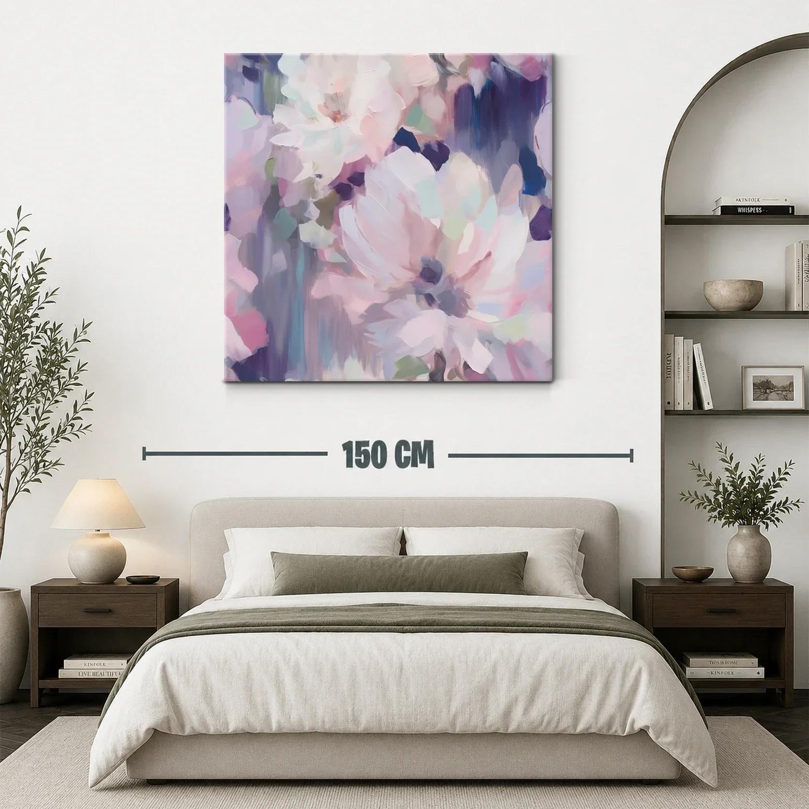 Cuadro floral en tonos pastel para ambiente elegante — miniatura 3