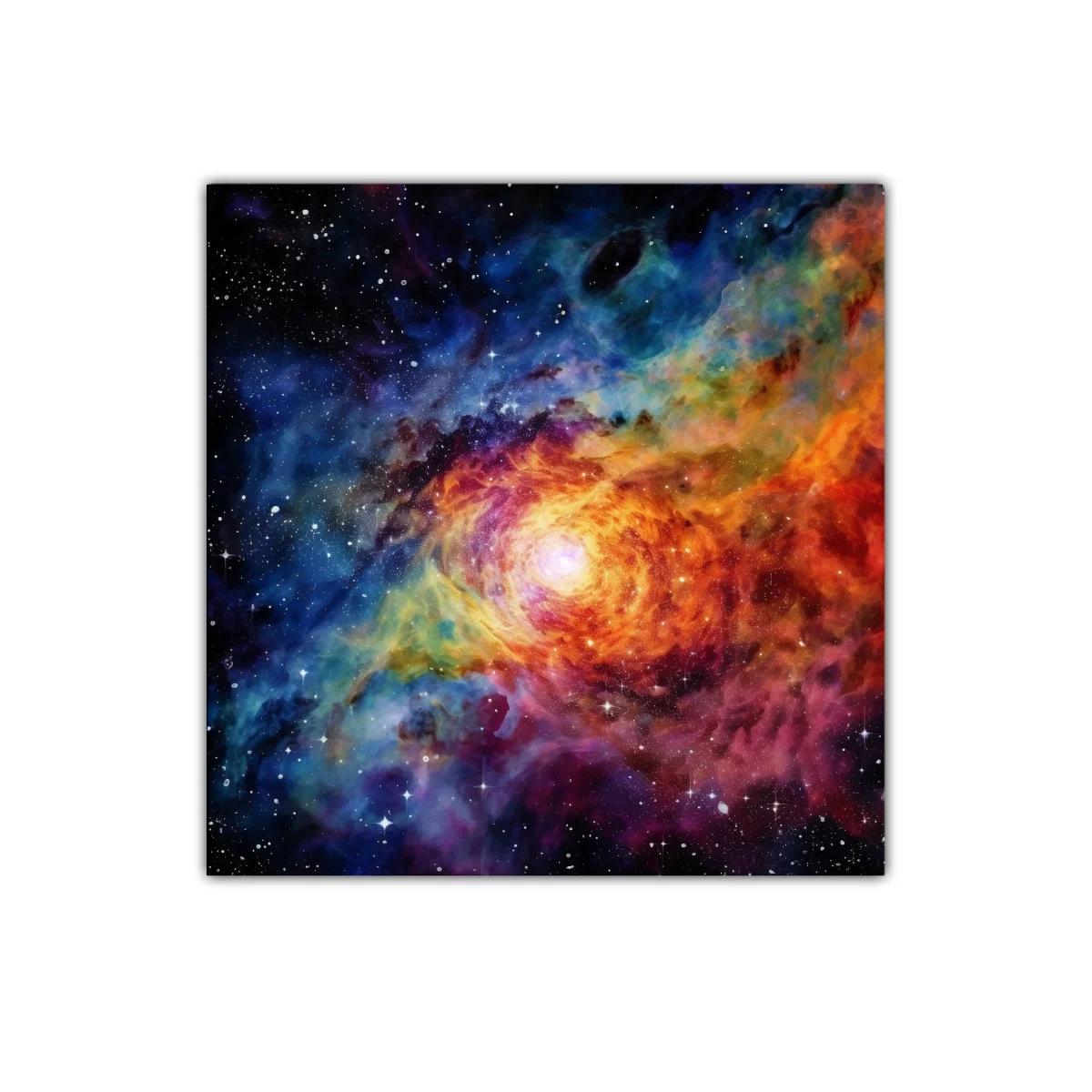 Explosión cósmica llena de colores vibrantes en el espacio profundo