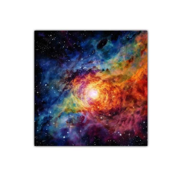 Explosión cósmica llena de colores vibrantes en el espacio profundo