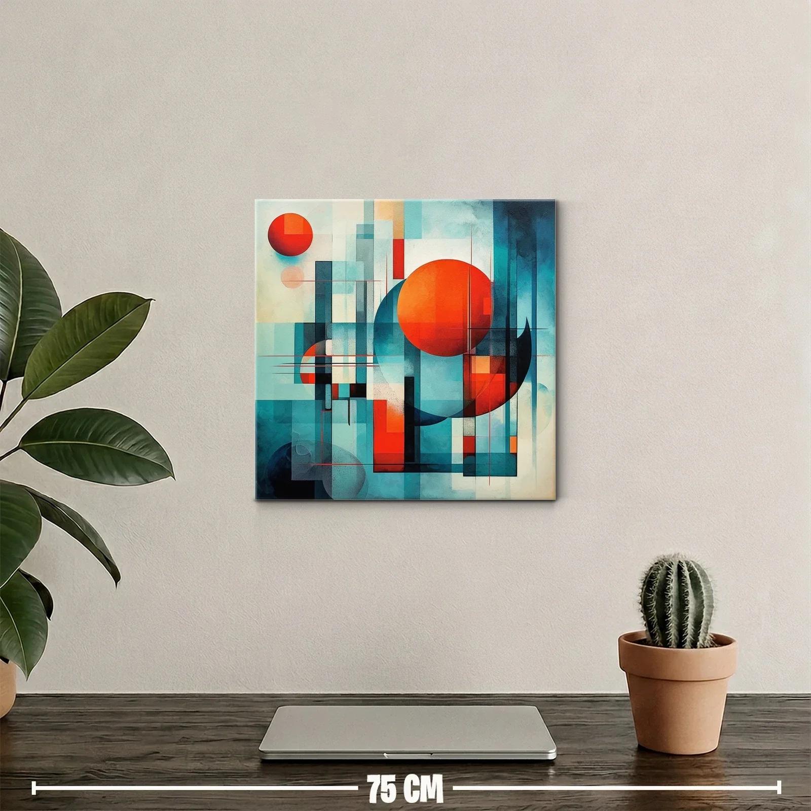 Composición geométrica con círculos y rectángulos vibrantes — miniatura 2