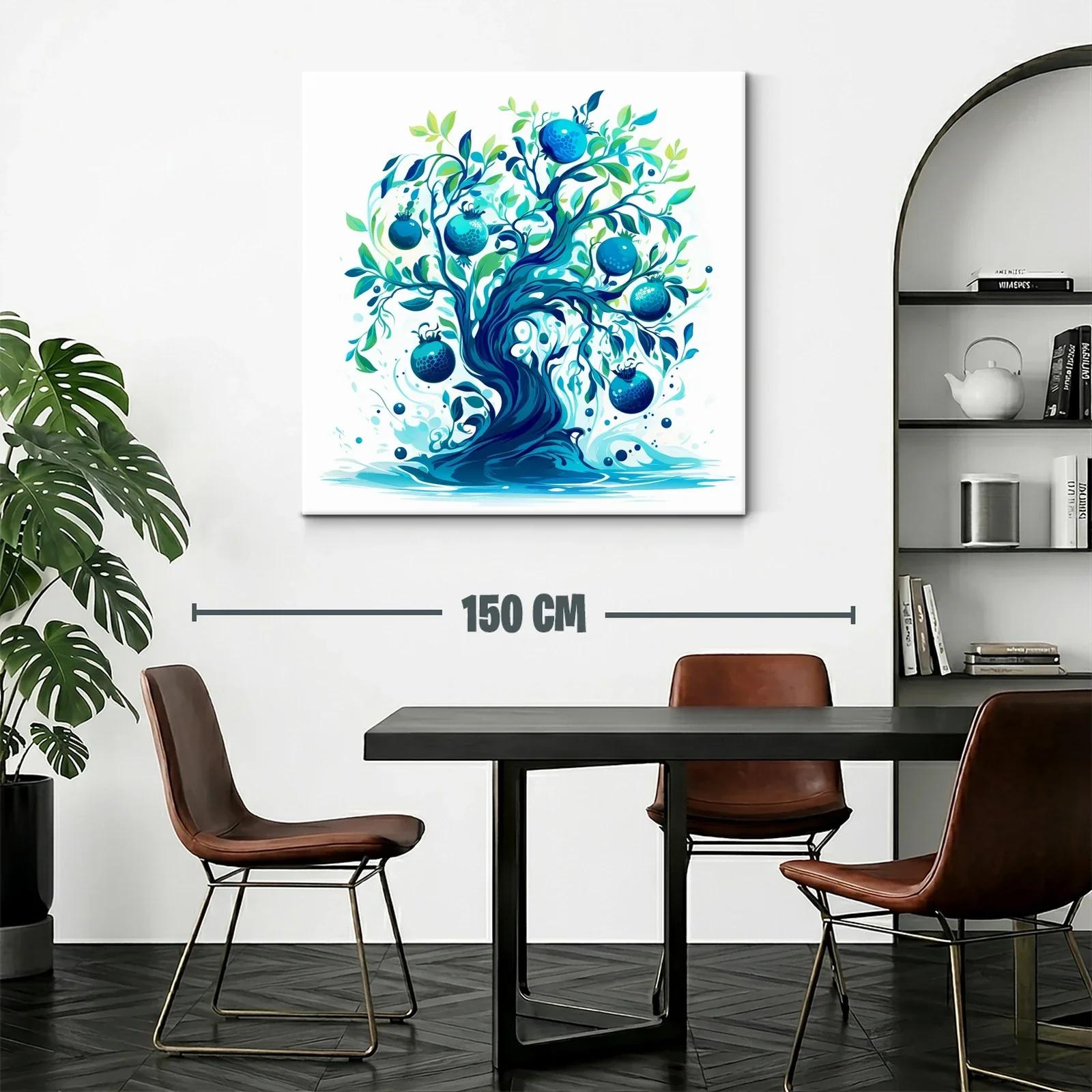 Árbol Azul con Granadas en Movimiento Natural — miniatura 2