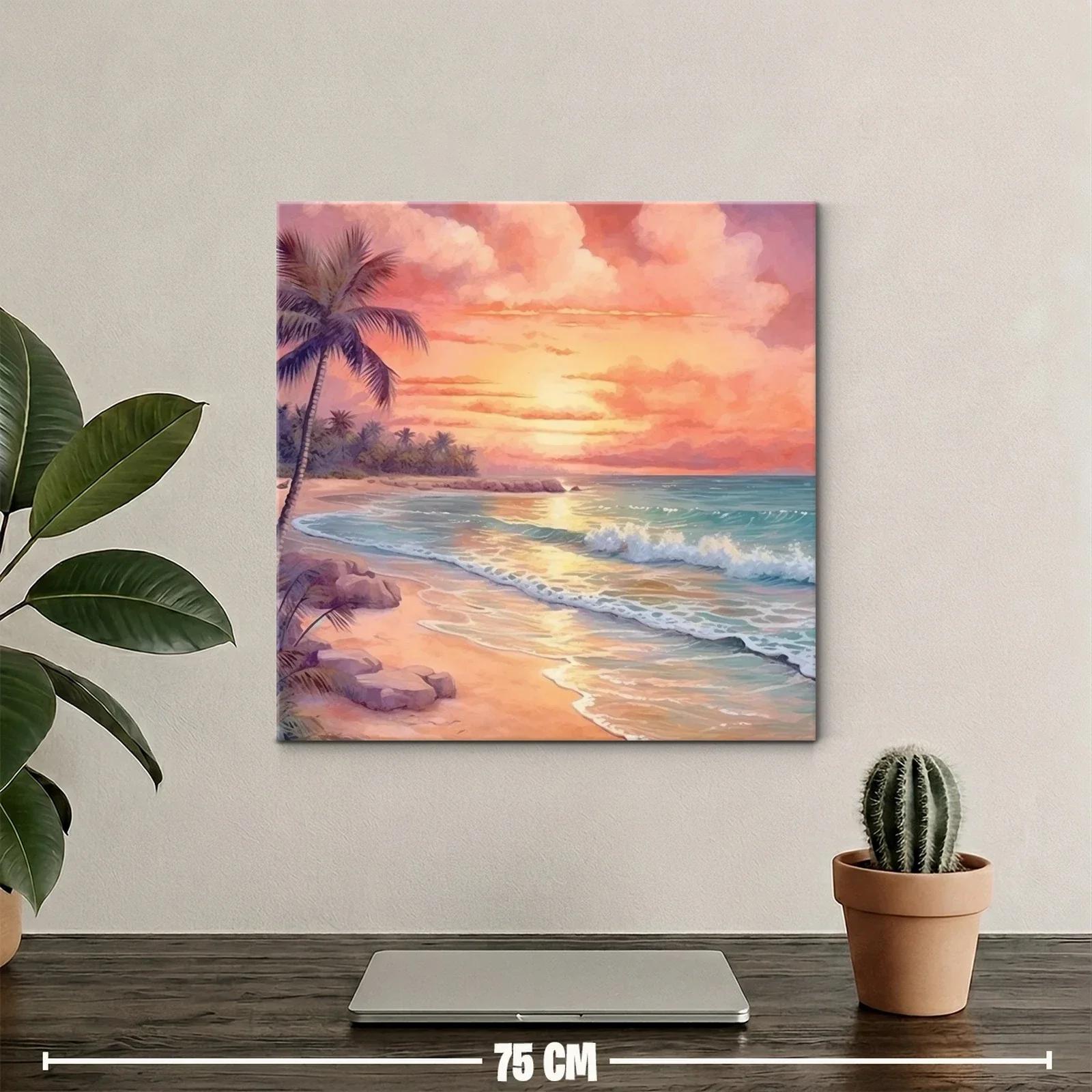 Atardecer Tropical con Palmera en Playa Serena — miniatura 2