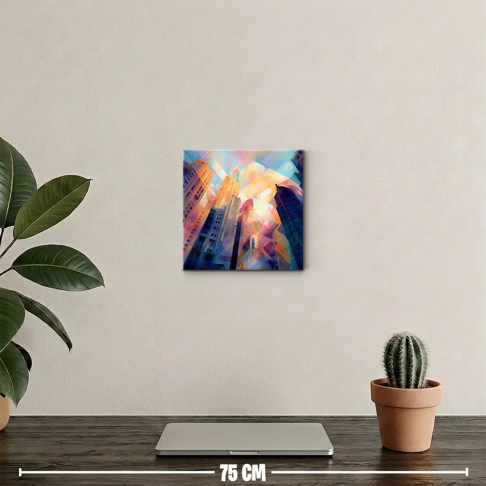 Ciudades llenas de luz y color en composición abstracta — miniatura 2