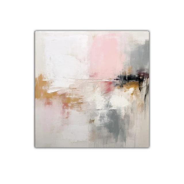 Cuadro abstracto en tonos suaves y cálidos para decoración moderna