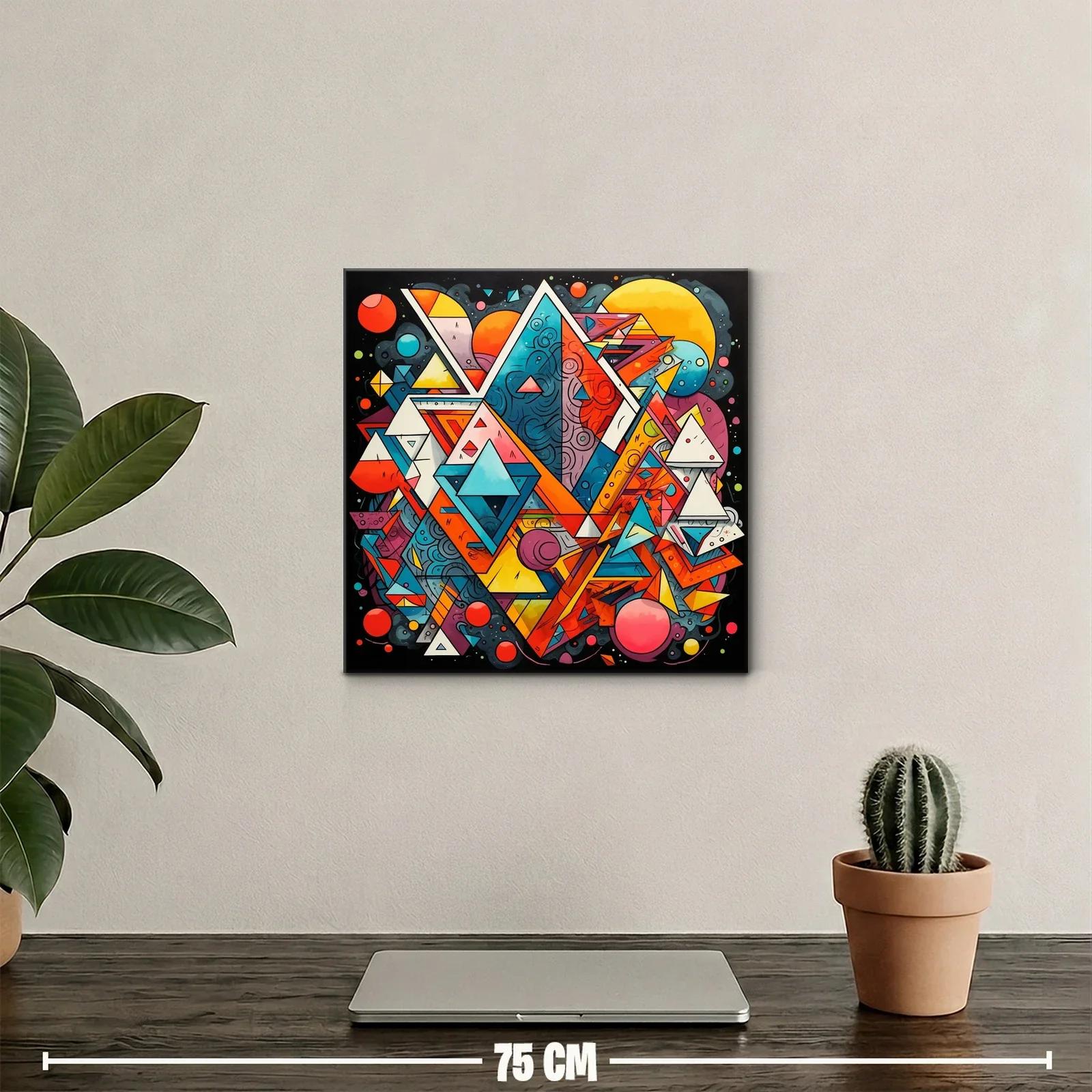 Composición geométrica vibrante con contrastes y profundidad — miniatura 2