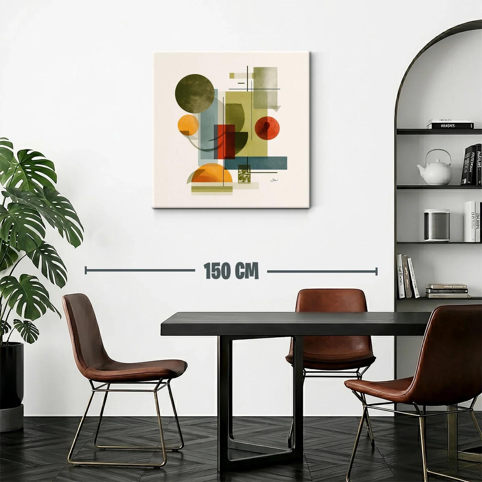 Composición abstracta con formas geométricas en tonos tierra — miniatura 2