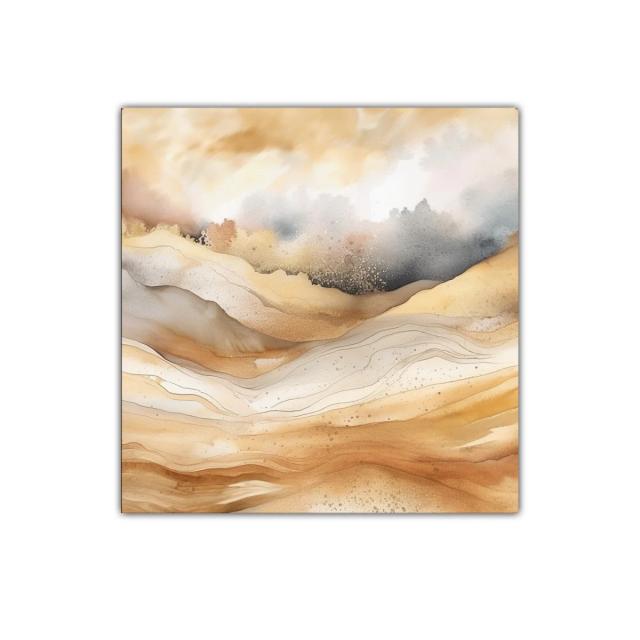 Paisaje abstracto en tonos tierra y neutros suaves