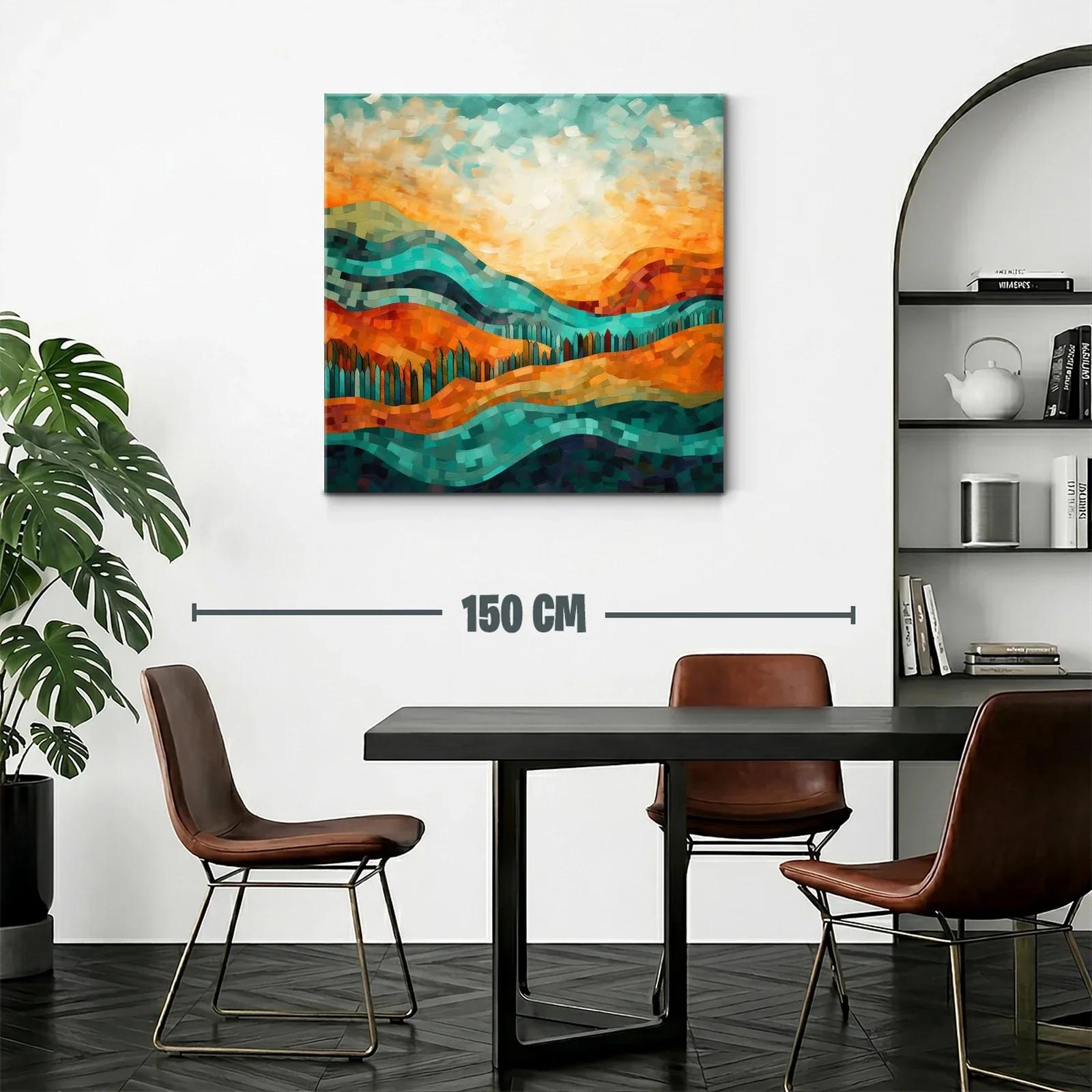 Paisaje abstracto con colinas vibrantes y cielo acogedor — miniatura 2