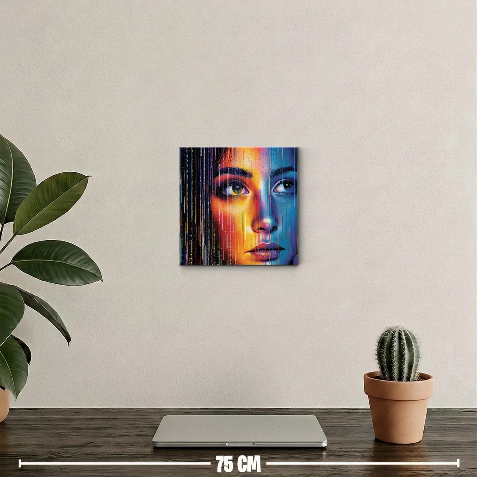 Retrato vibrante con efecto de líneas coloridas — miniatura 2