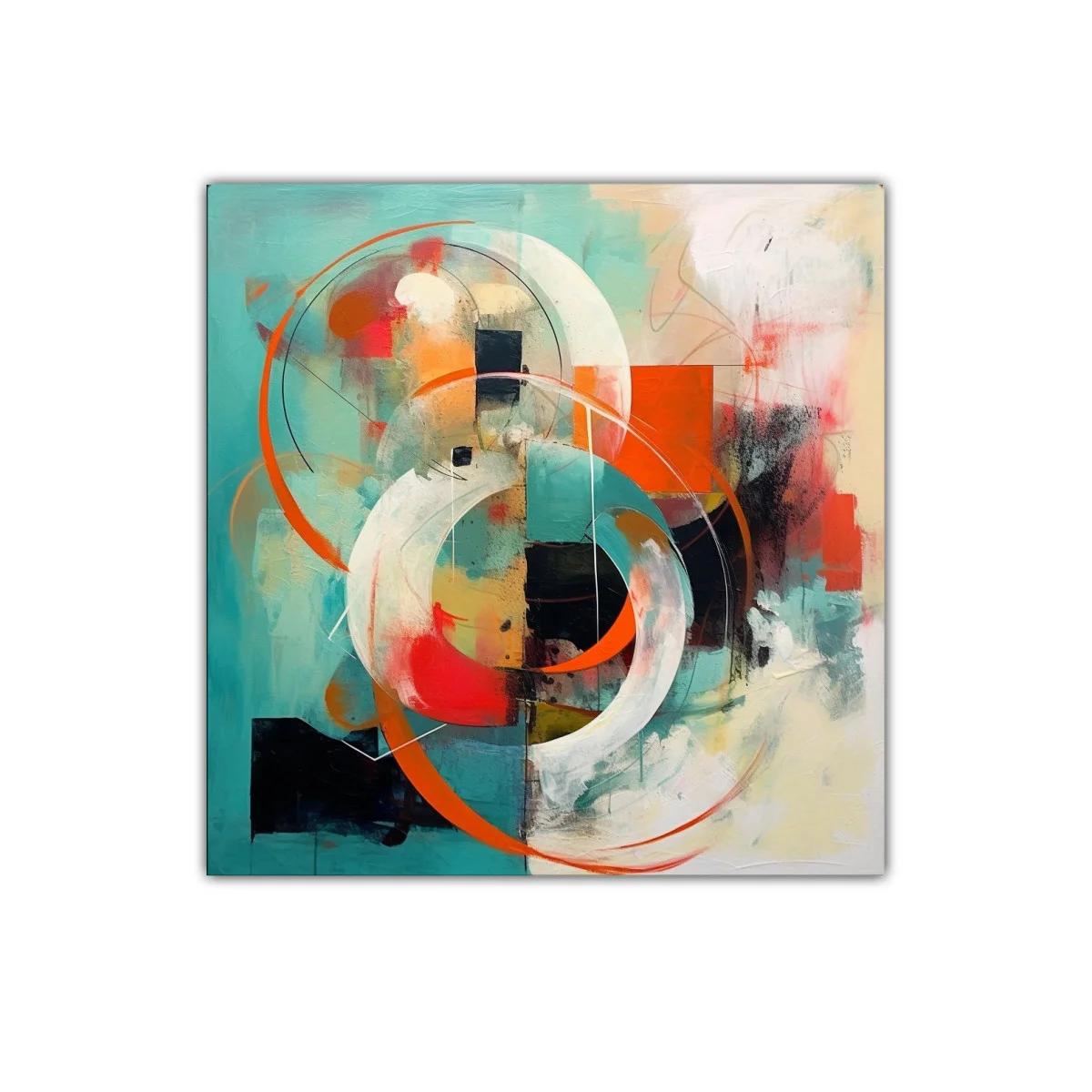 Composición abstracta con vibrantes círculos y tonos cálidos — imagen principal