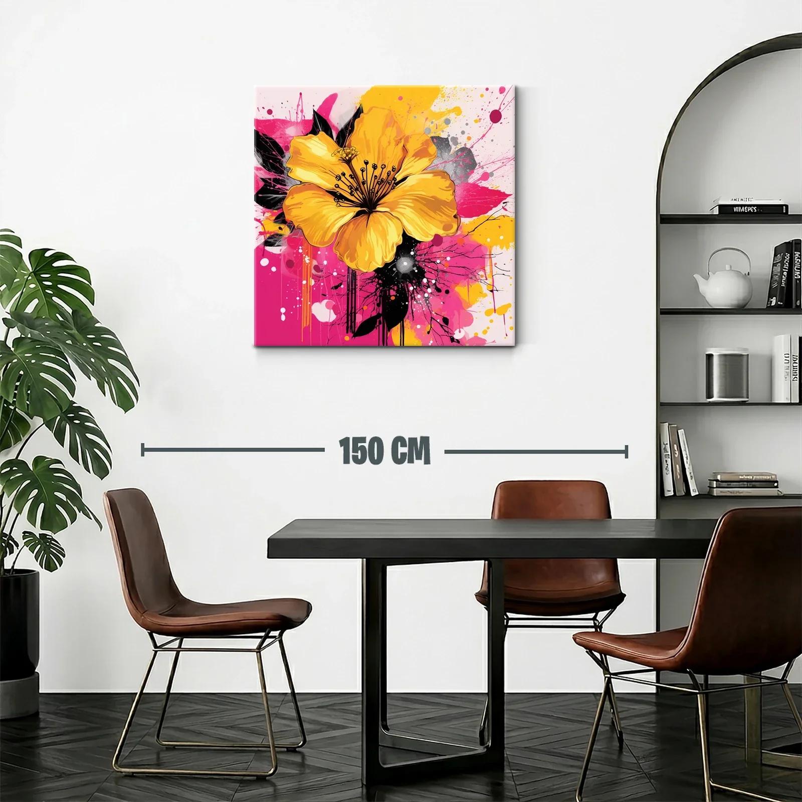 Flor vibrante en tonos amarillos y fucsias impactantes — miniatura 2