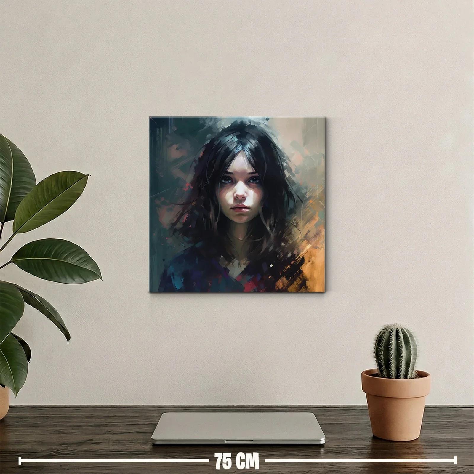 Retrato femenino con expresión profunda y tonos oscuros — miniatura 2