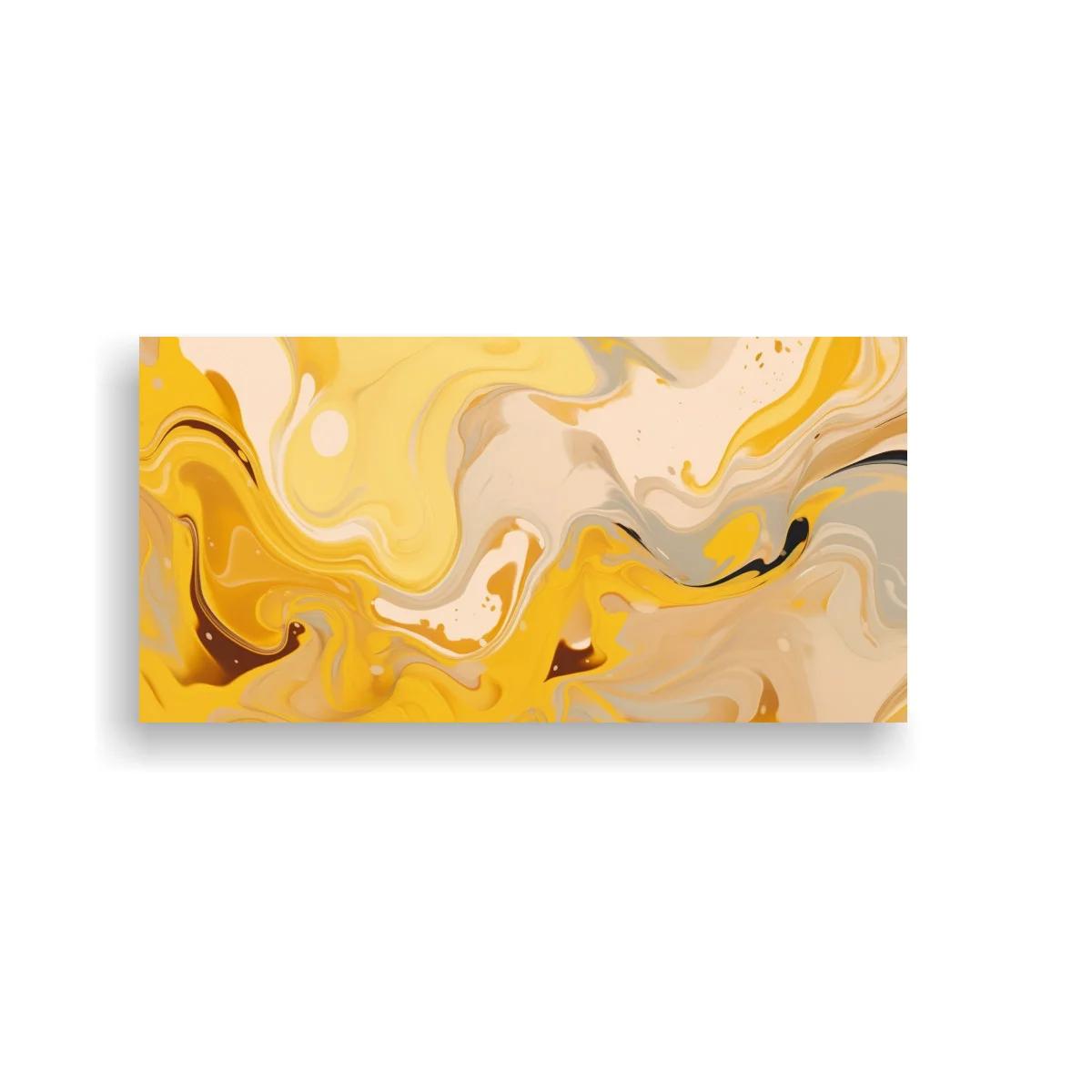 Cuadro remolinos abstractos dorados con vetas finas — imagen principal