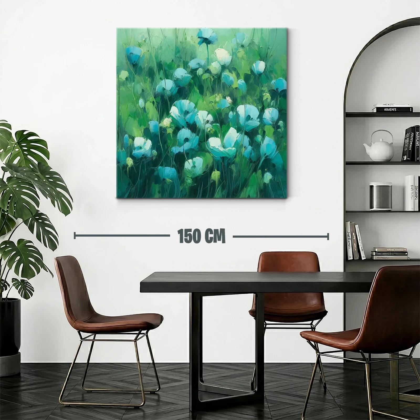 Ramo de flores en tonos verdes y azules vibrantes — miniatura 2