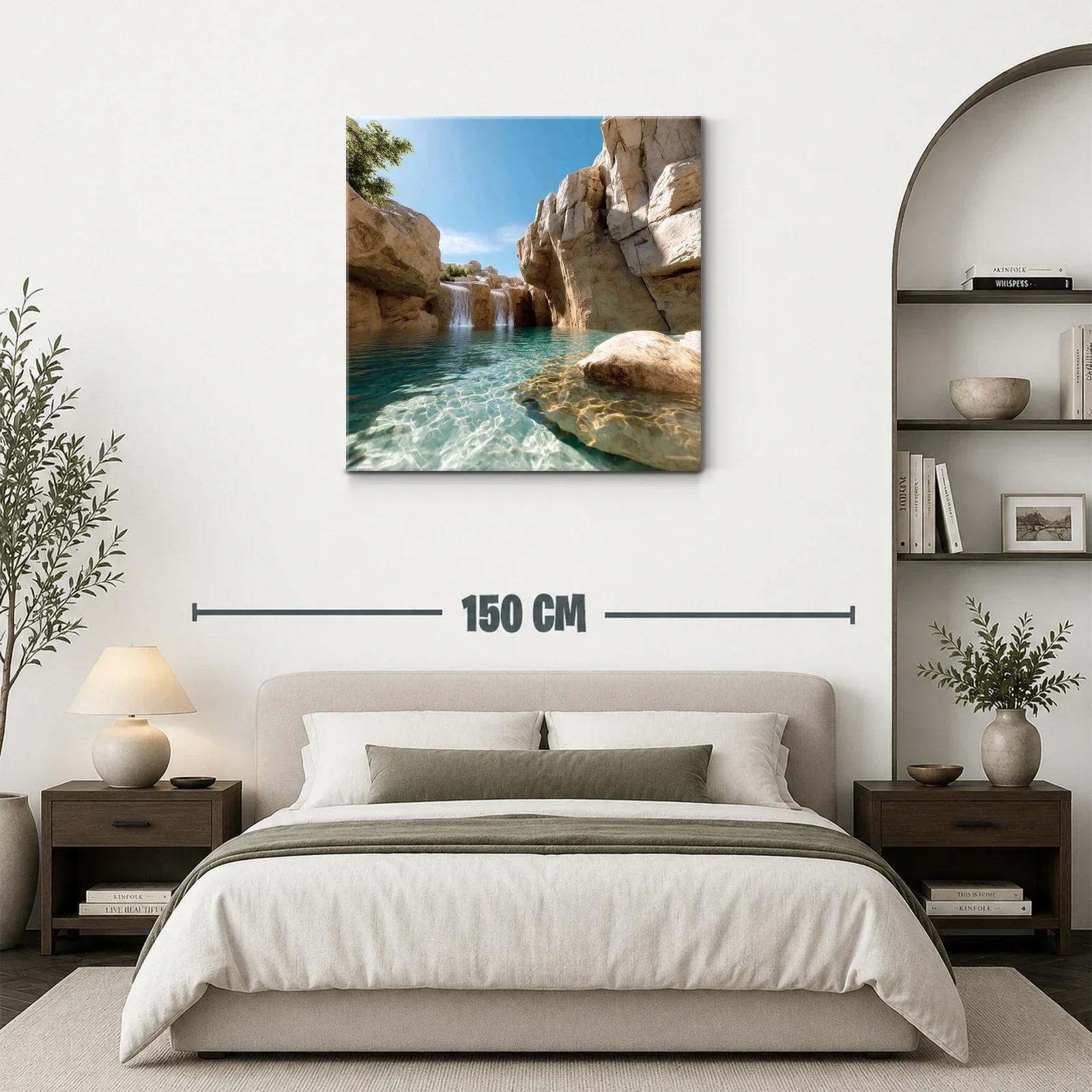 Paisaje sereno con cascada y aguas cristalinas — miniatura 3