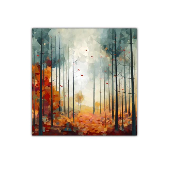 Bosque abstracto otoñal con tonos cálidos y suaves