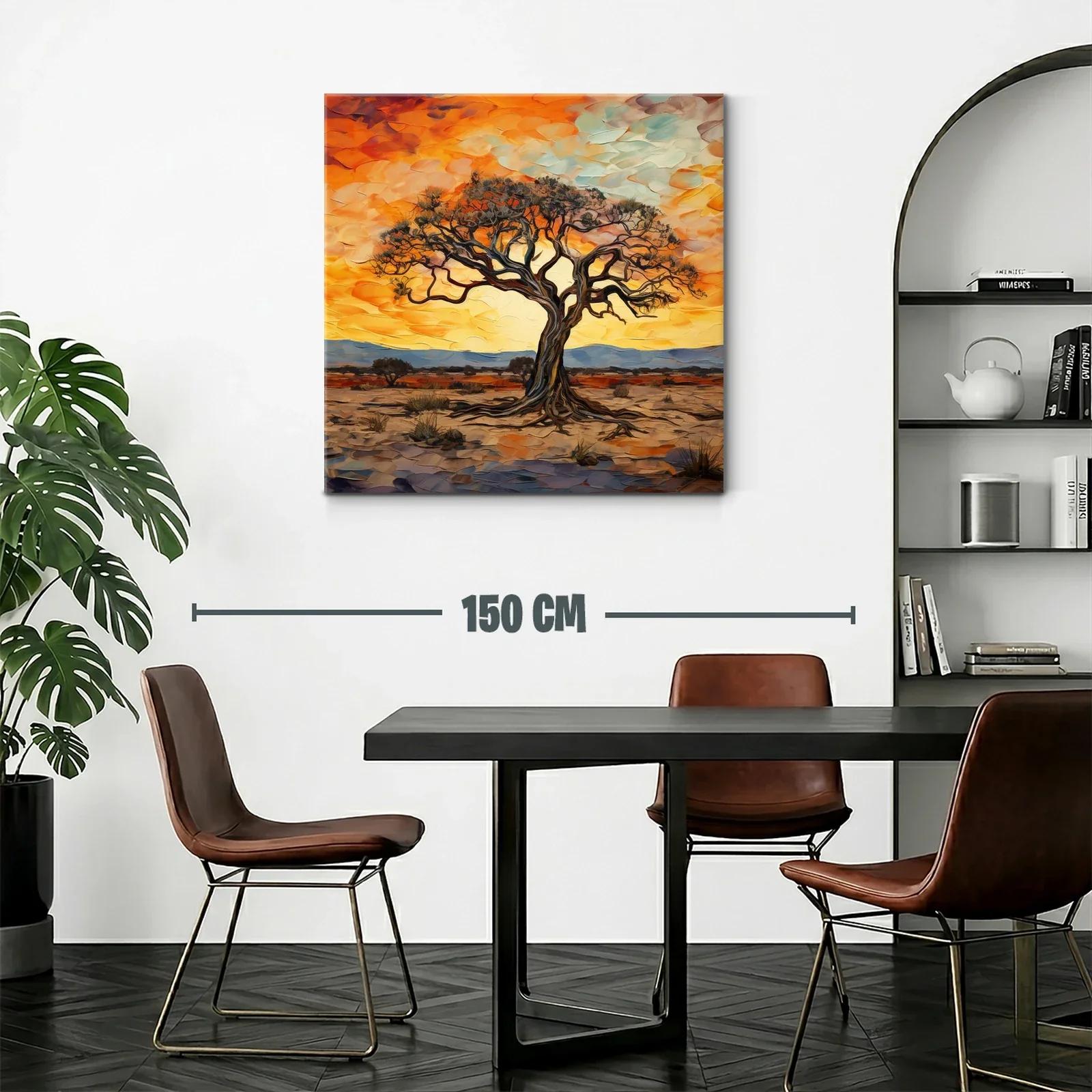 Árbol solitario en atardecer cálido y vibrante — miniatura 2