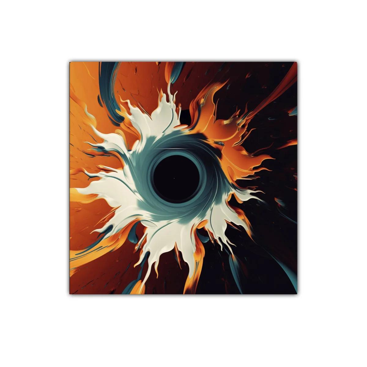 Abstracción dinámica en tonos cálidos y contrastes profundos — imagen principal