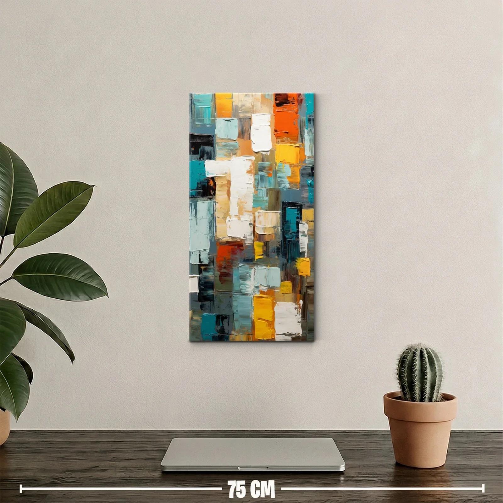 Cuadro mosaico abstracto de bloques rectangulares — miniatura 2