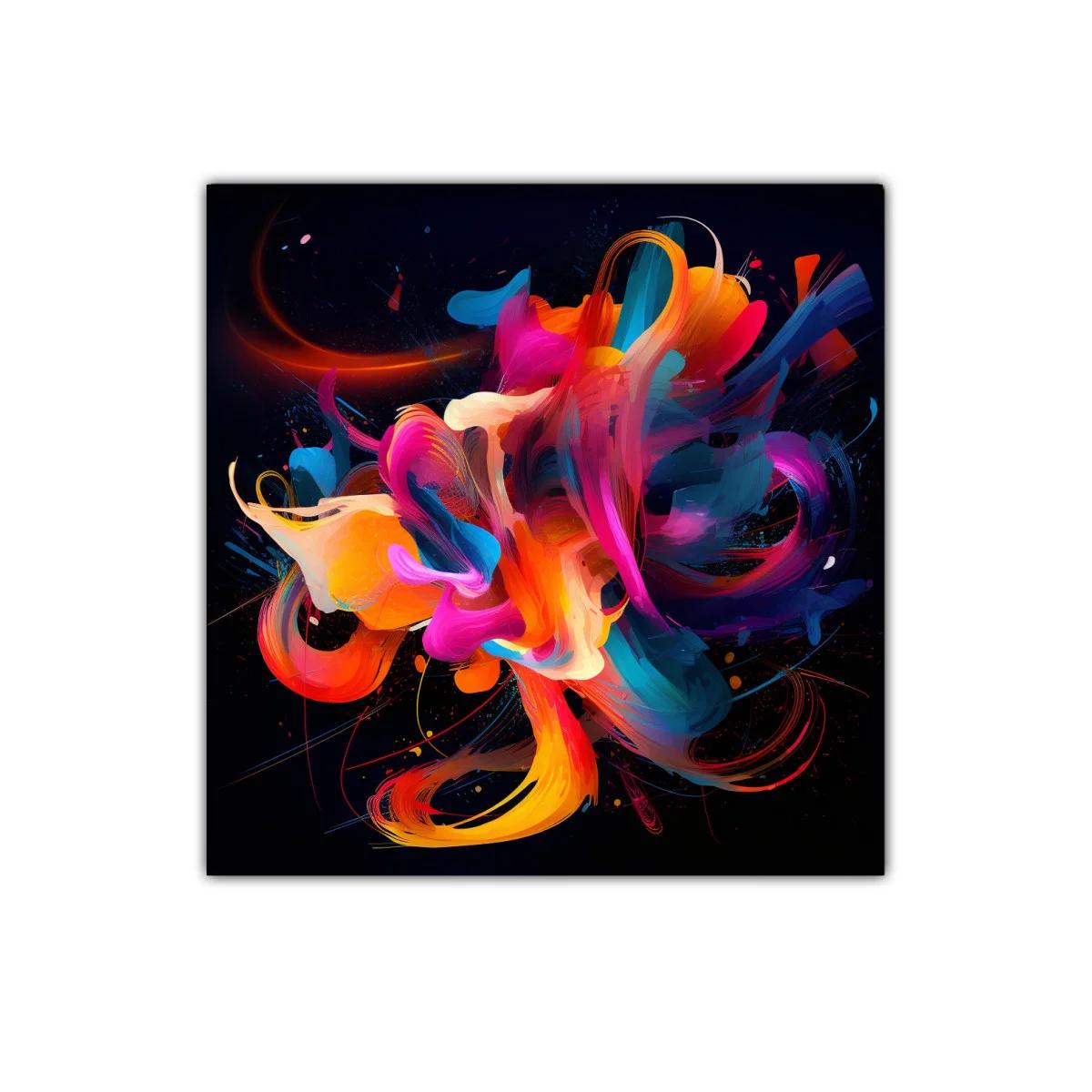 Estallido de color vibrante y movimiento abstracto único
