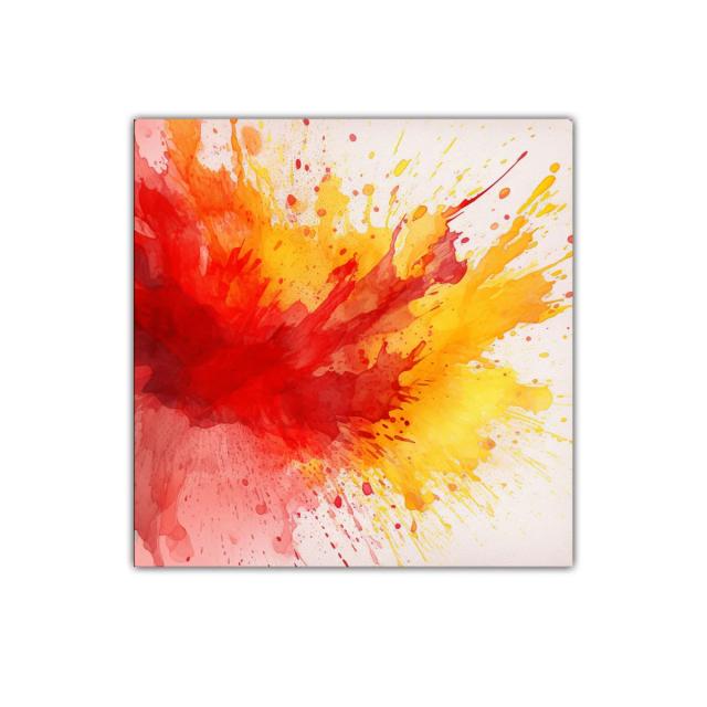 Cuadro decorativo explosión de colores cálidos vibrantes