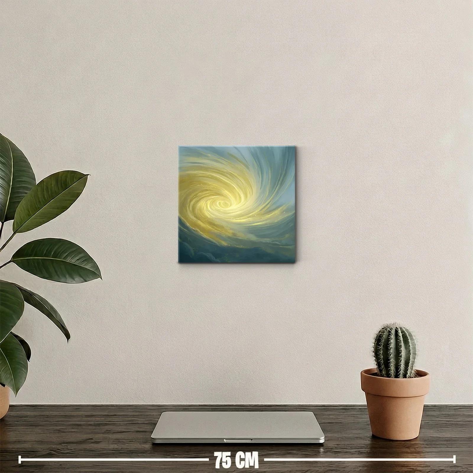 Remolino luminoso con tonos dorados y azules suaves — miniatura 2