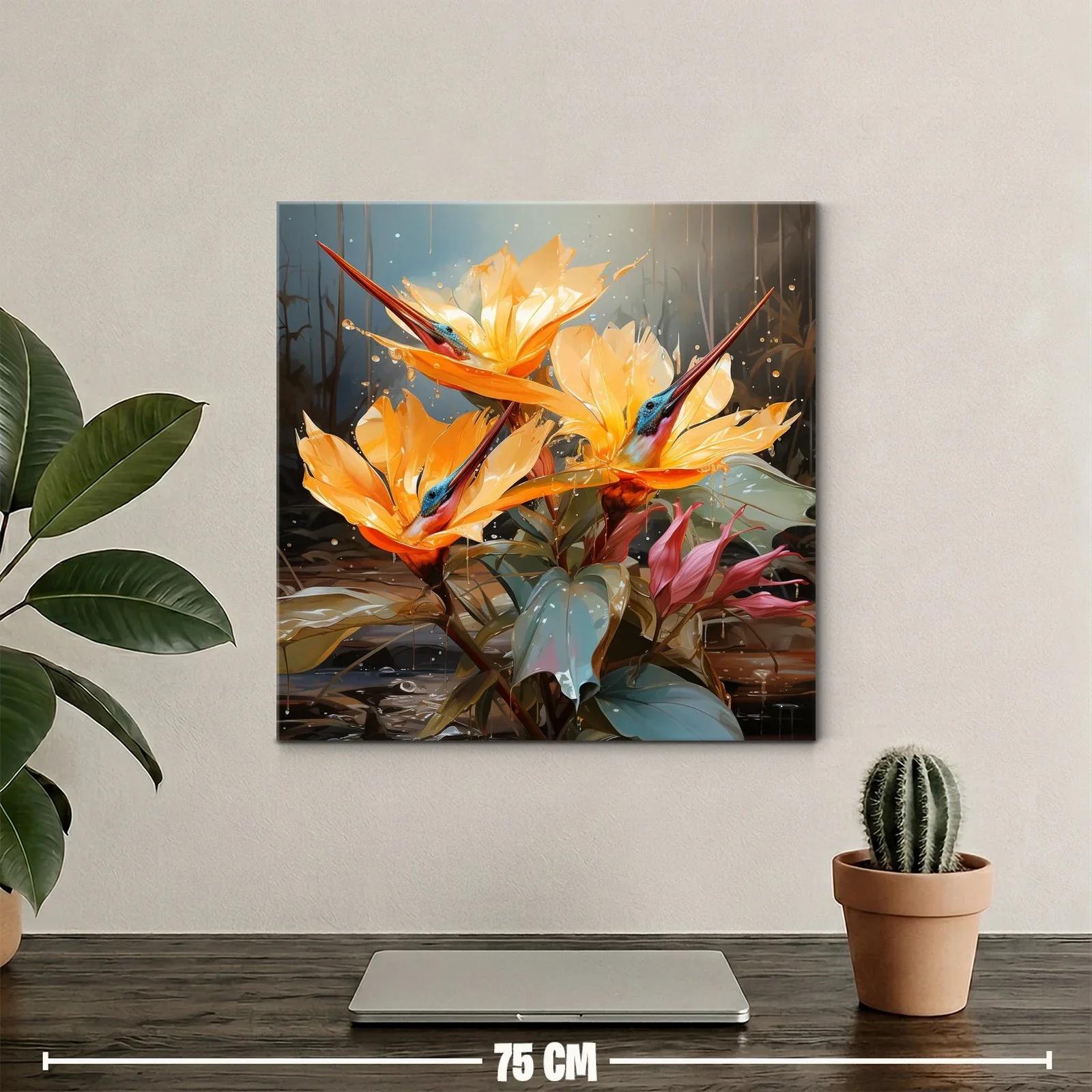 Flores exóticas con tonos cálidos y detalles vibrantes — miniatura 2