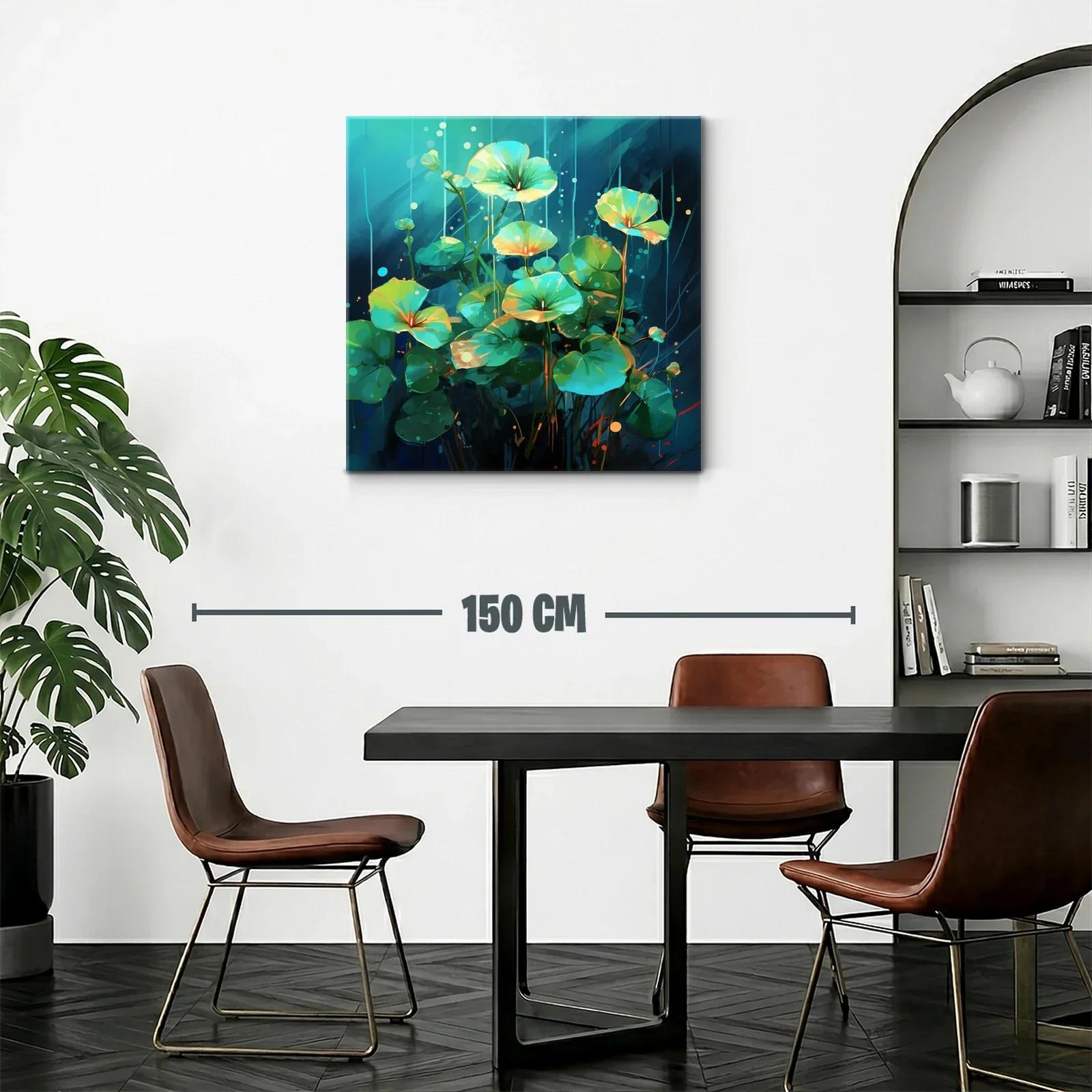 Elegancia natural con flores en tonos azul y verde — miniatura 2