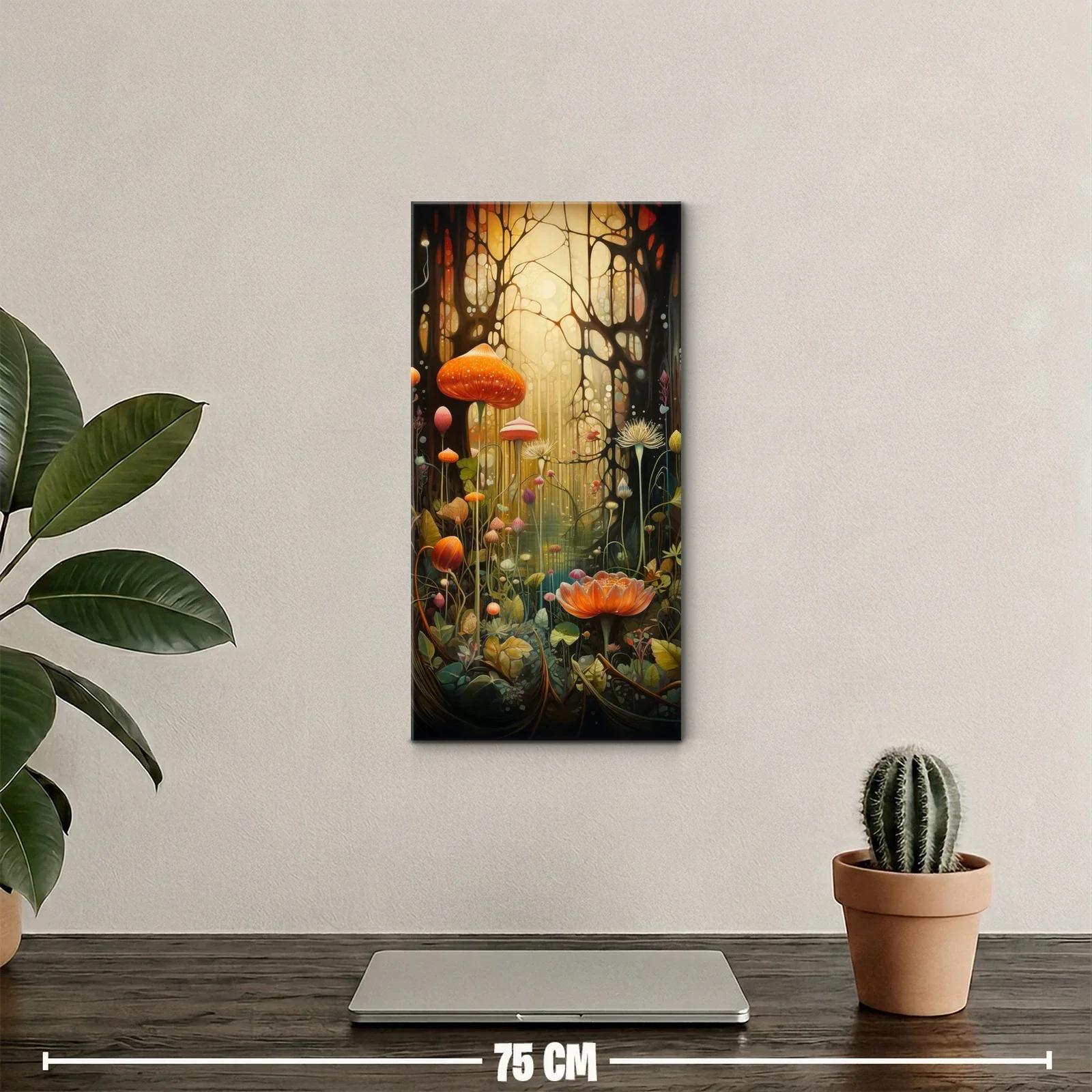 Cuadro setas naranjas en bosque fantástico — miniatura 2