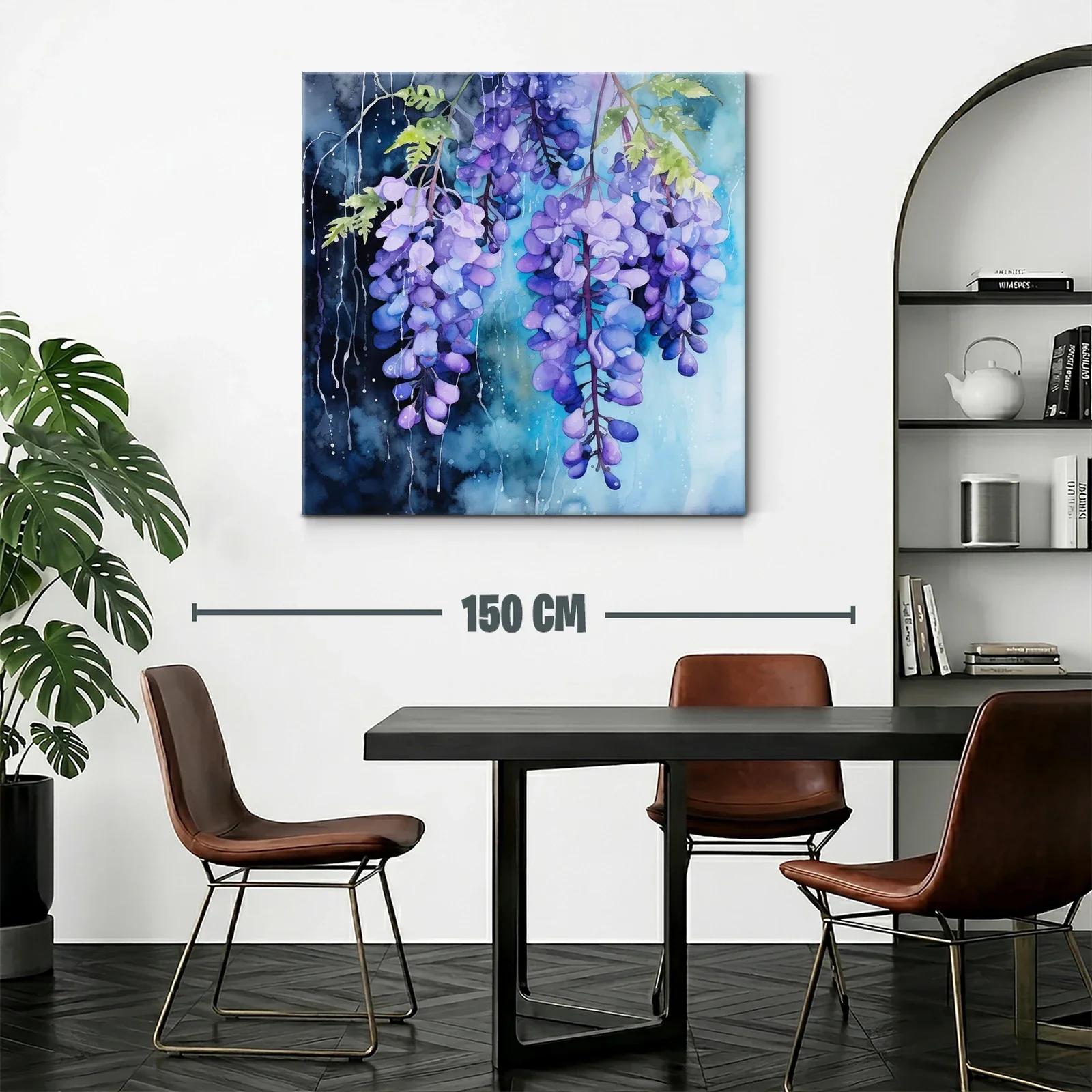 Flores de glicinia en tonos violetas y azules — miniatura 2