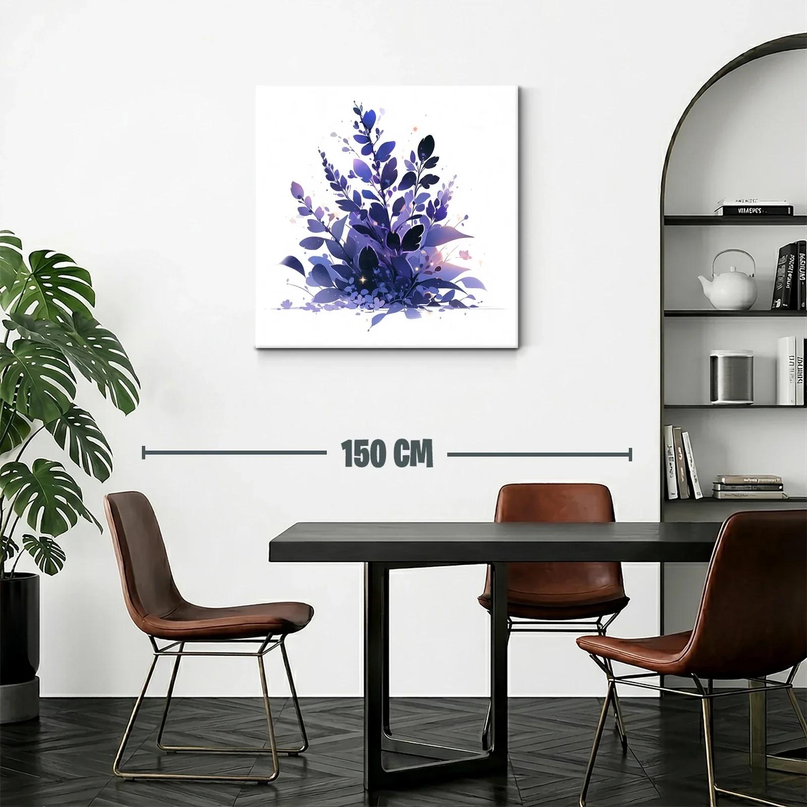 Composición de hojas en tonos púrpura y azul profundo — miniatura 2