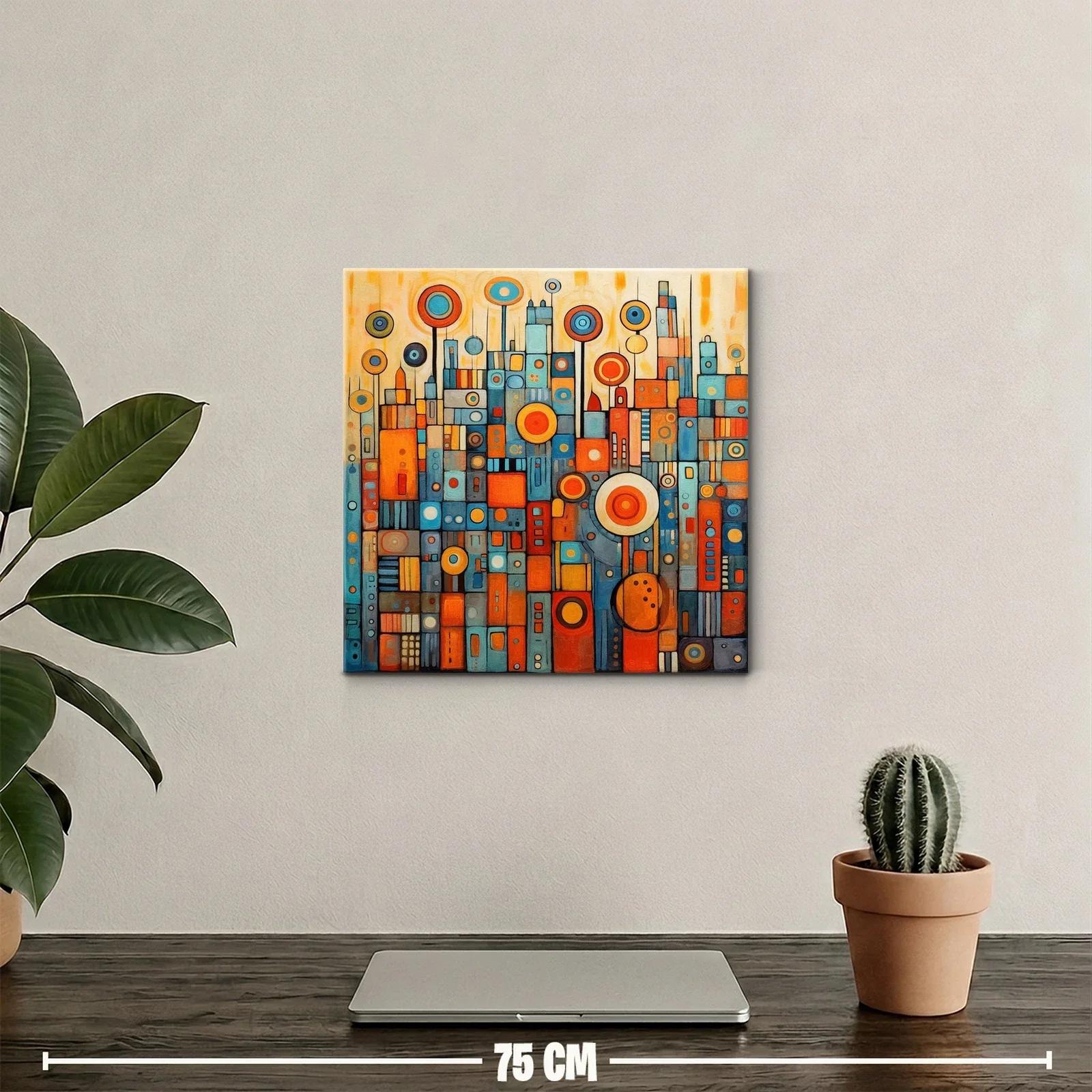 Composición abstracta con formas geométricas y tonos cálidos — miniatura 2