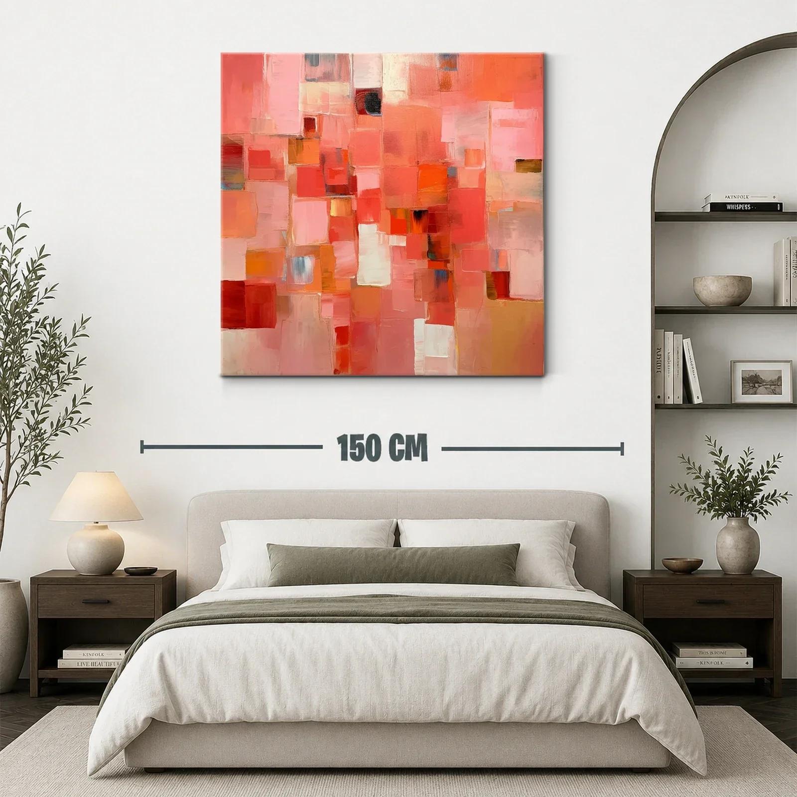Composición Abstracta en Tonos Cálidos y Rosados — miniatura 3