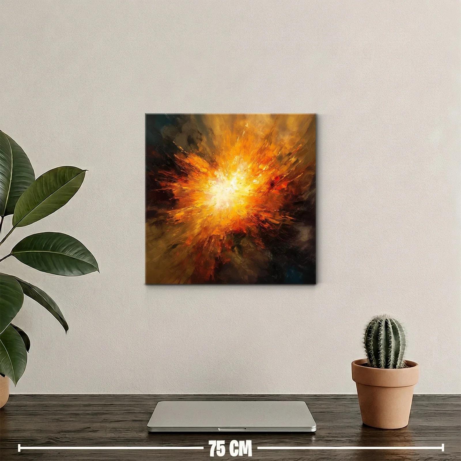 Explosión de luz cálida en explosión abstracta vibrante — miniatura 2