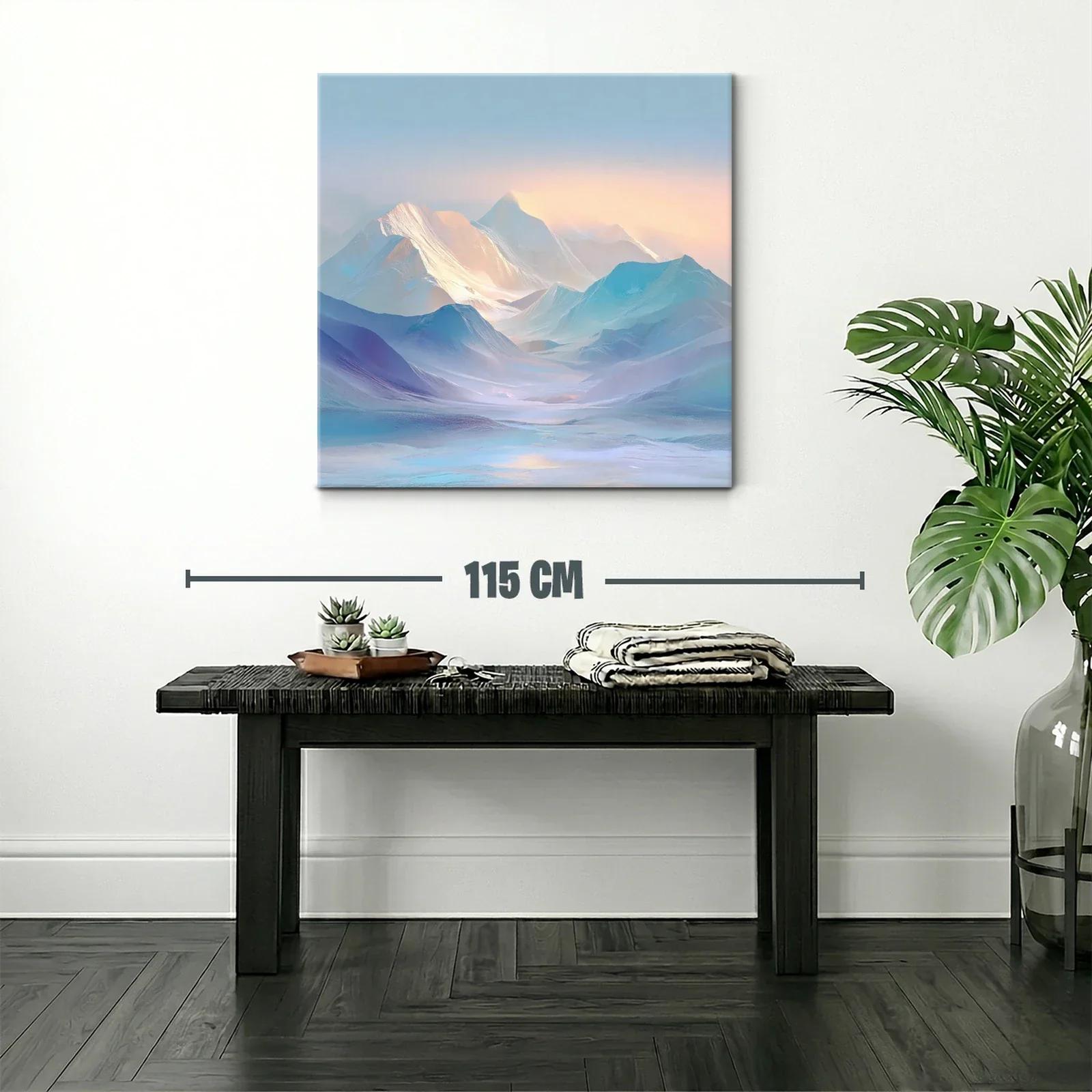 Paisaje Montañoso en Luz Suave y Tonos Pastel — miniatura 2