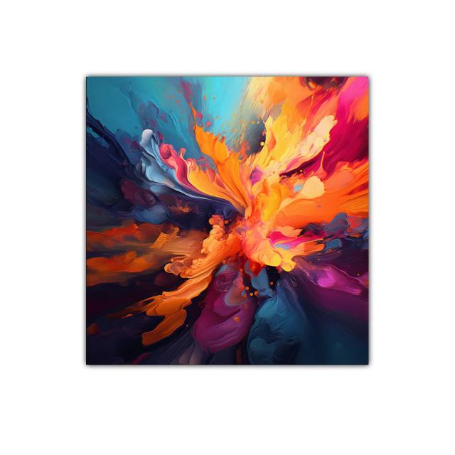 Explosión de colores vibrantes con energía dinámica