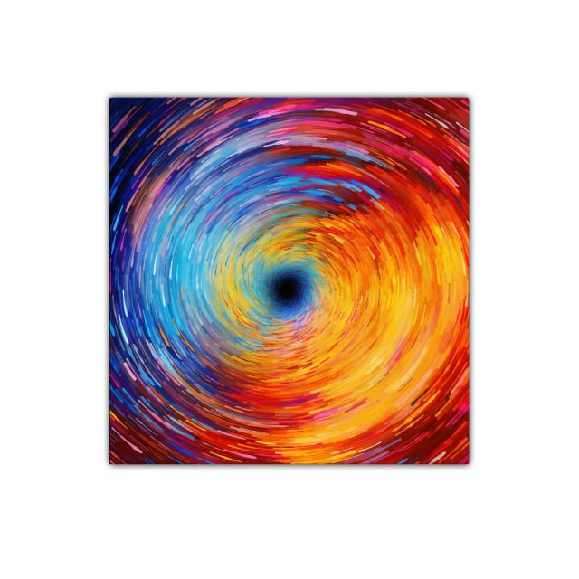 Cuadro decorativo espiral de colores vibrantes y dinámicos