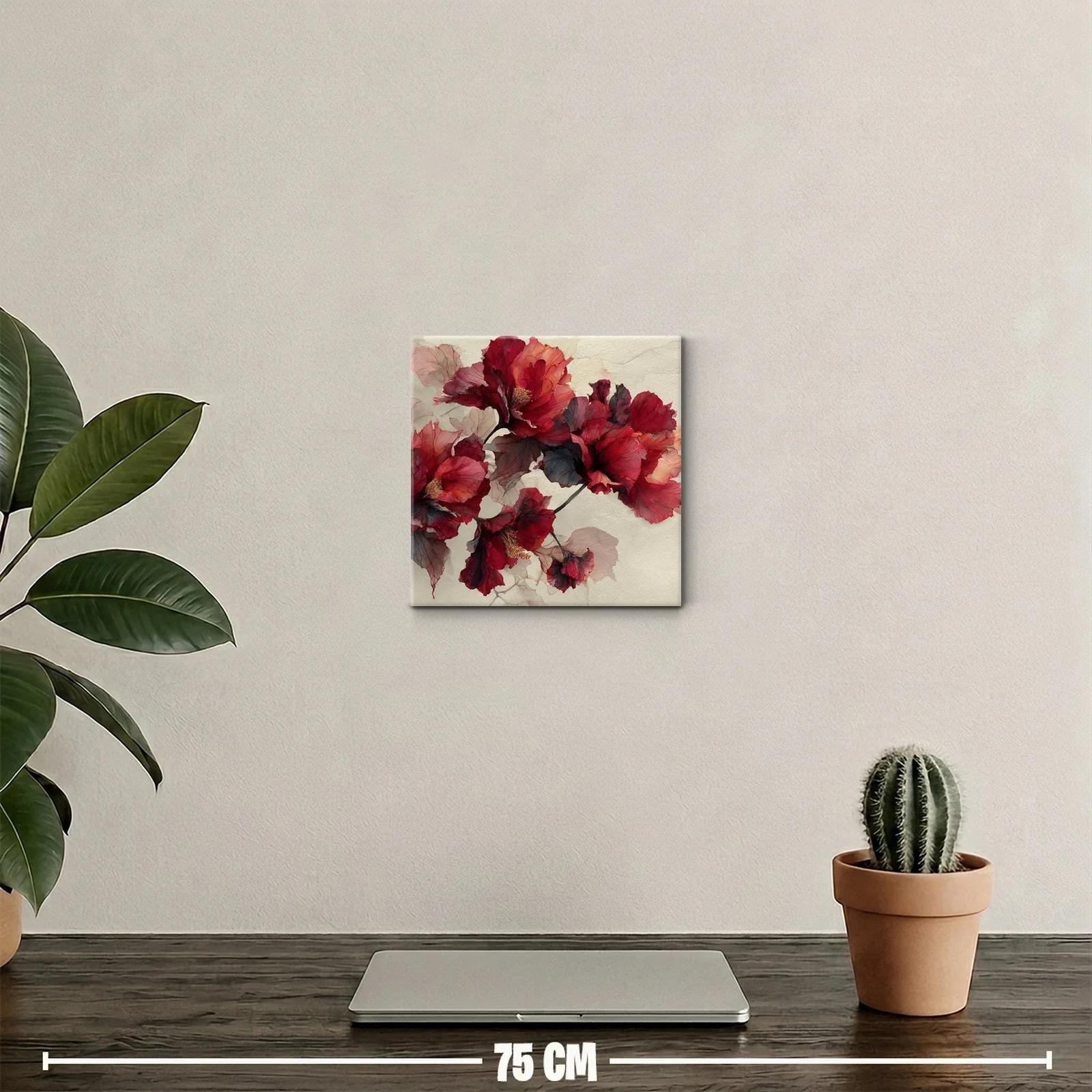 Elegancia floral en tonos granates intensos y sombras suaves — miniatura 2