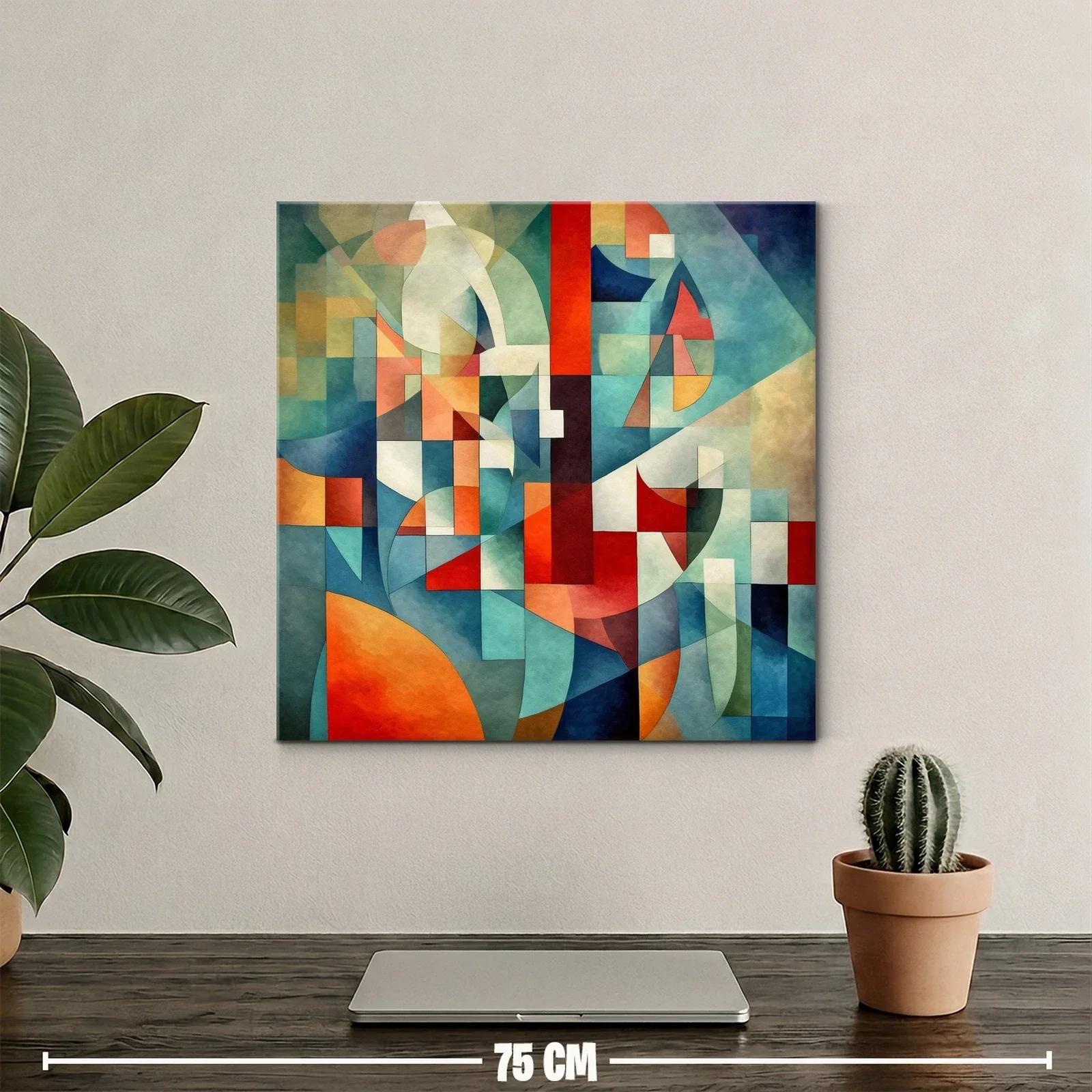 Composición abstracta con formas geométricas y tonos cálidos — miniatura 2