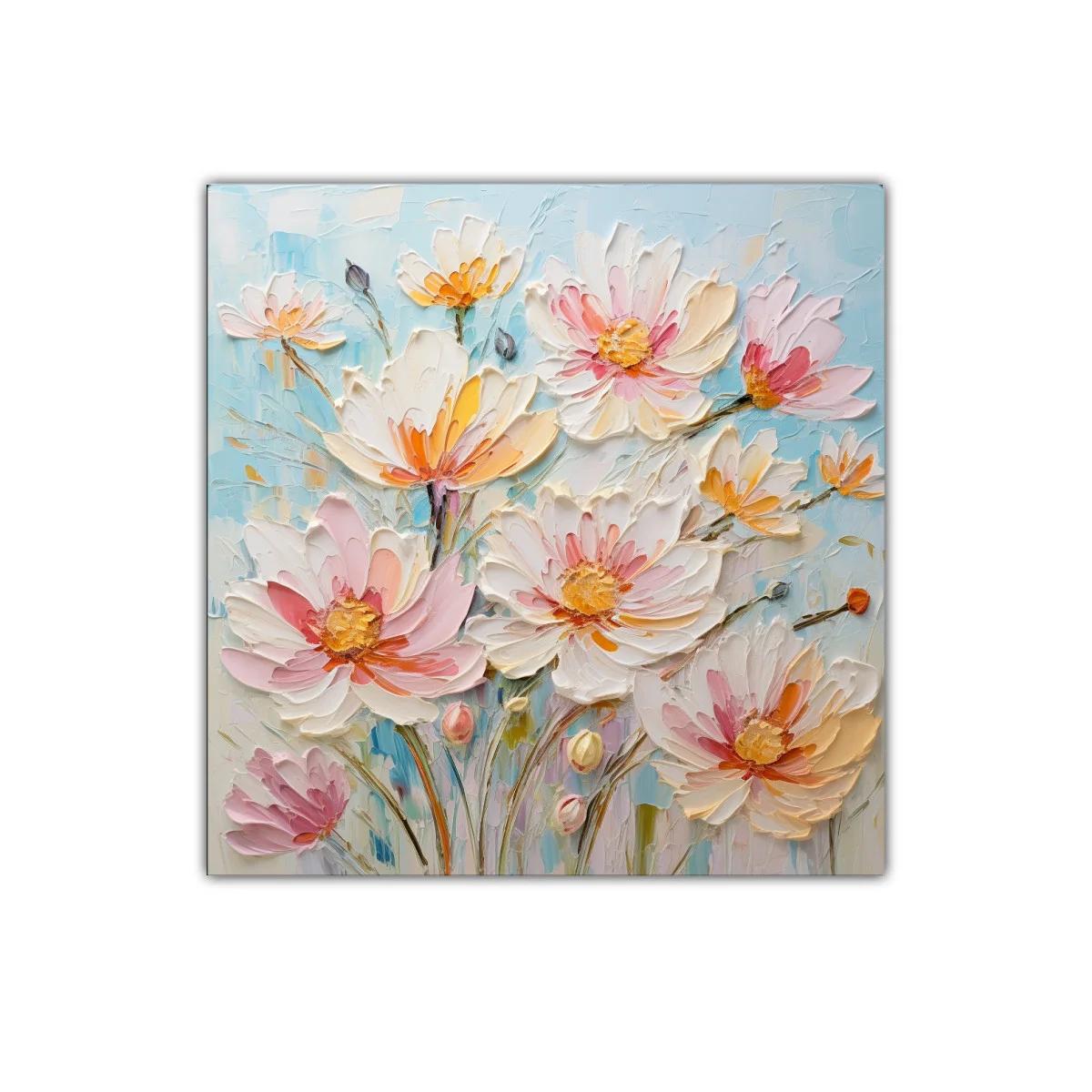 Lienzo floral con delicados tonos pastel y brillo cálido — imagen principal