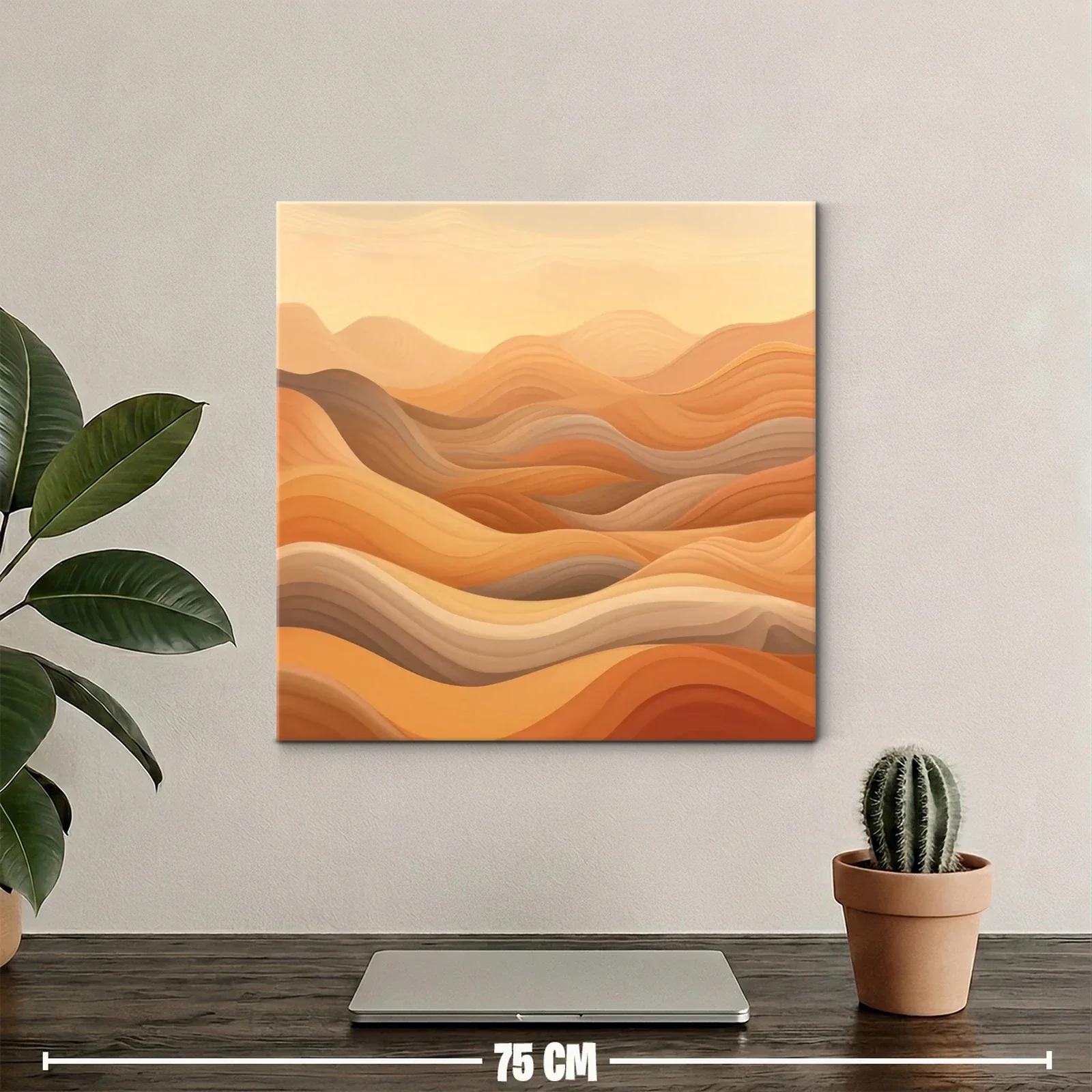 Paisaje abstracto en tonos cálidos y ondulados — miniatura 2