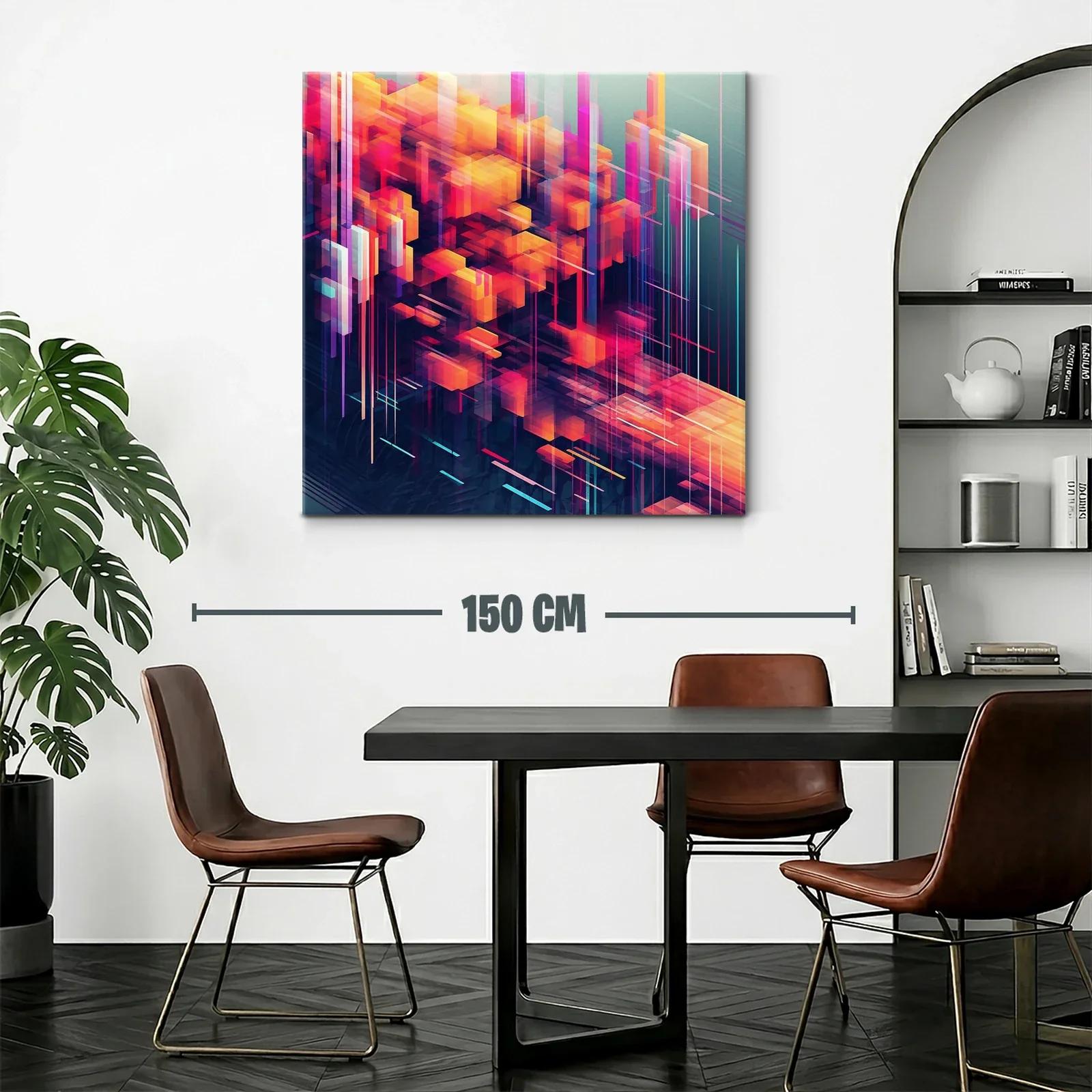 Composición abstracta en tonos cálidos y vibrantes — miniatura 2