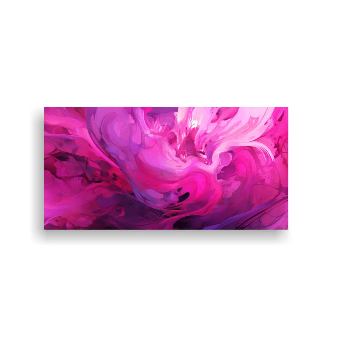 Cuadro remolino de tinta rosa fucsia