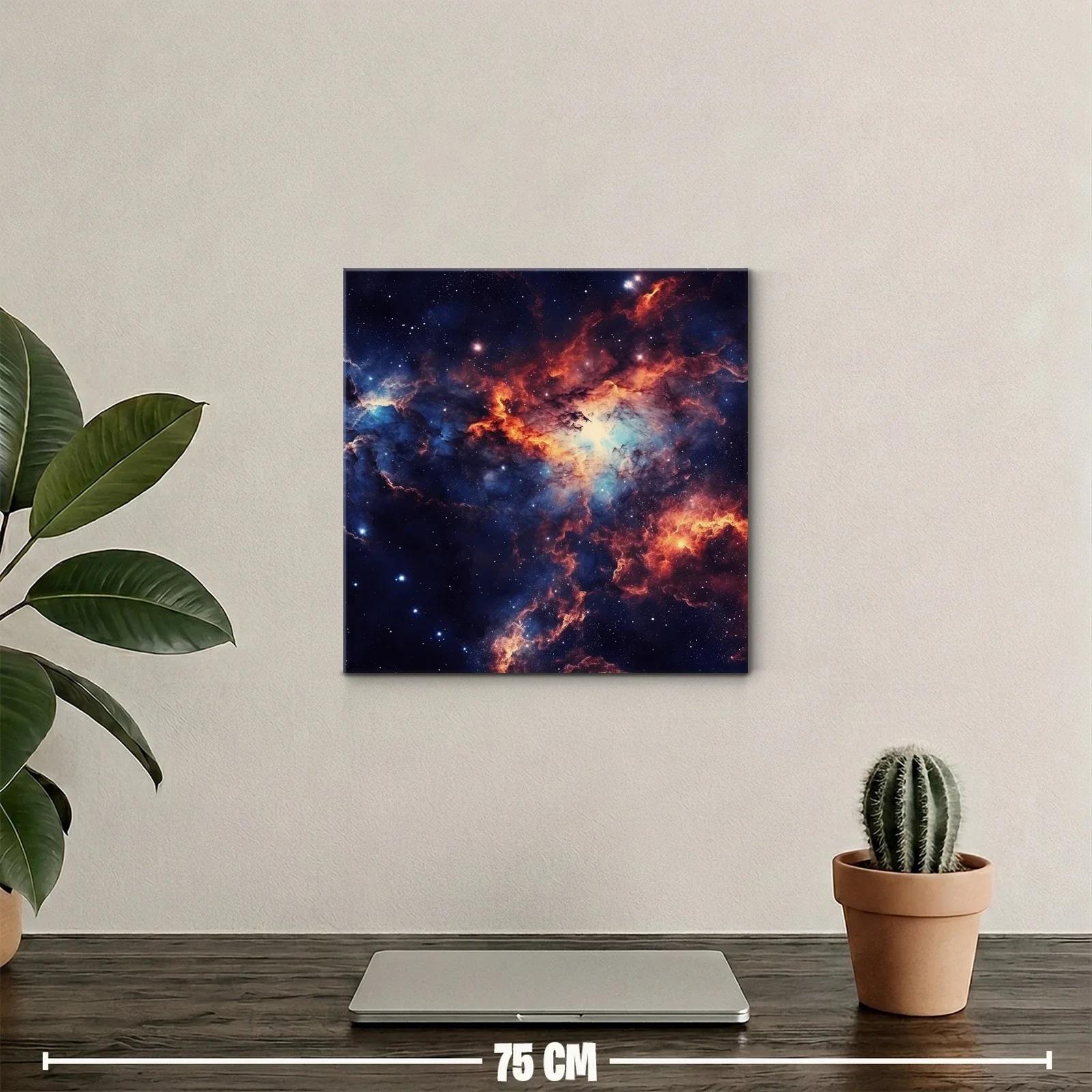 Nebulosa cósmica con vibrantes tonos de azul y naranja — miniatura 2