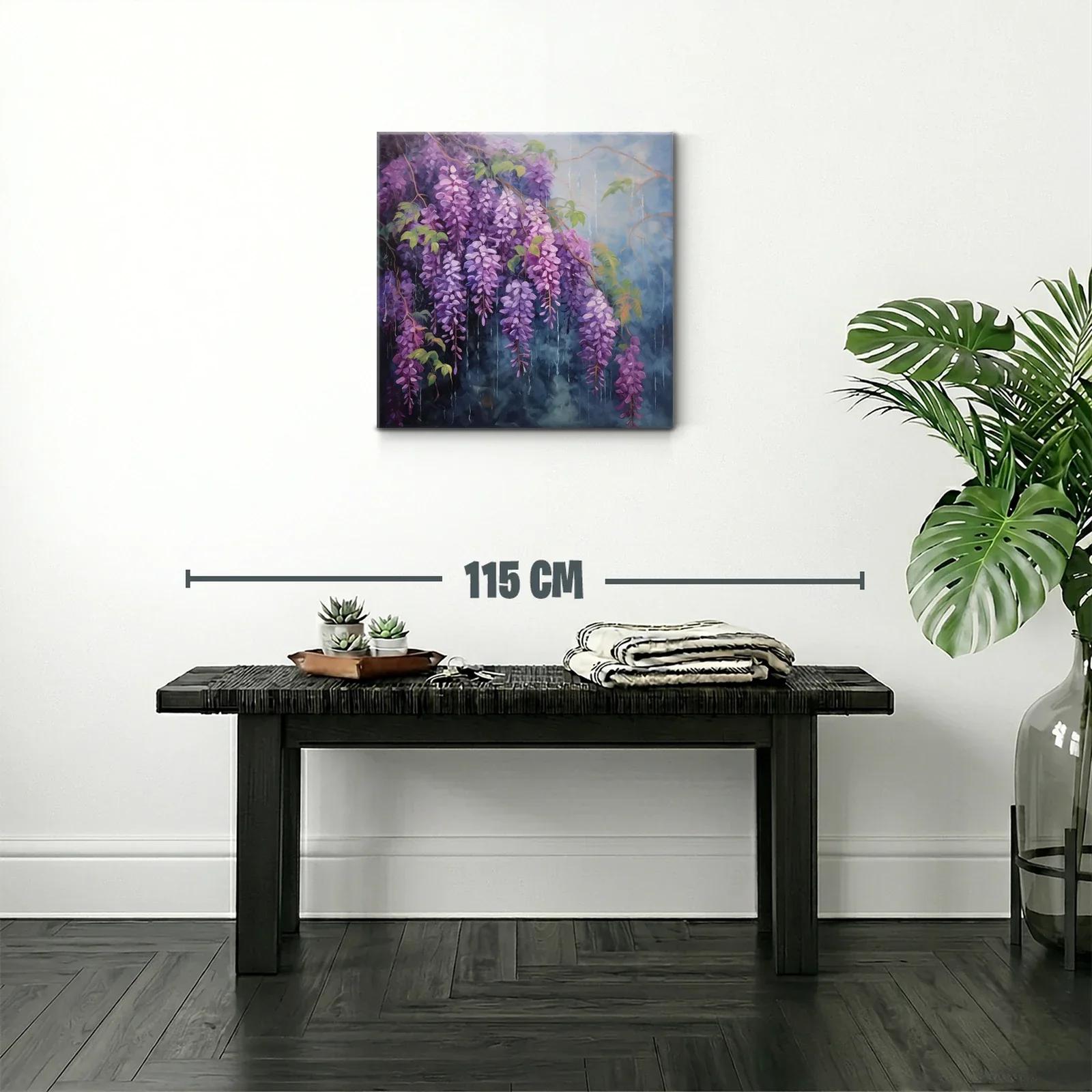 Elegancia floral en cascada con tonos violetas y verdes — miniatura 2