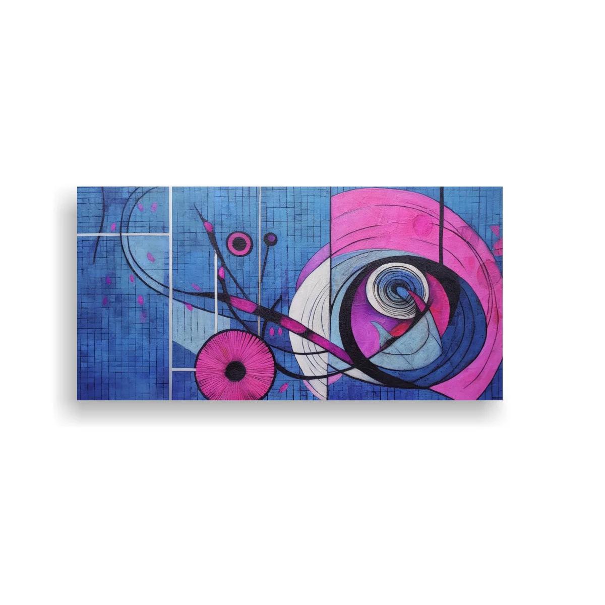 Cuadro de geometría abstracta con retícula cuadriculada