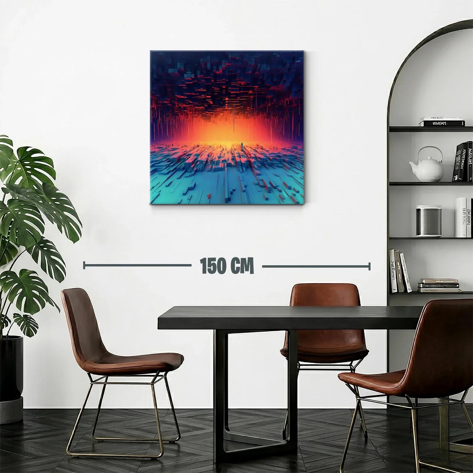 Paisaje abstracto futurista con luces intensas — miniatura 2
