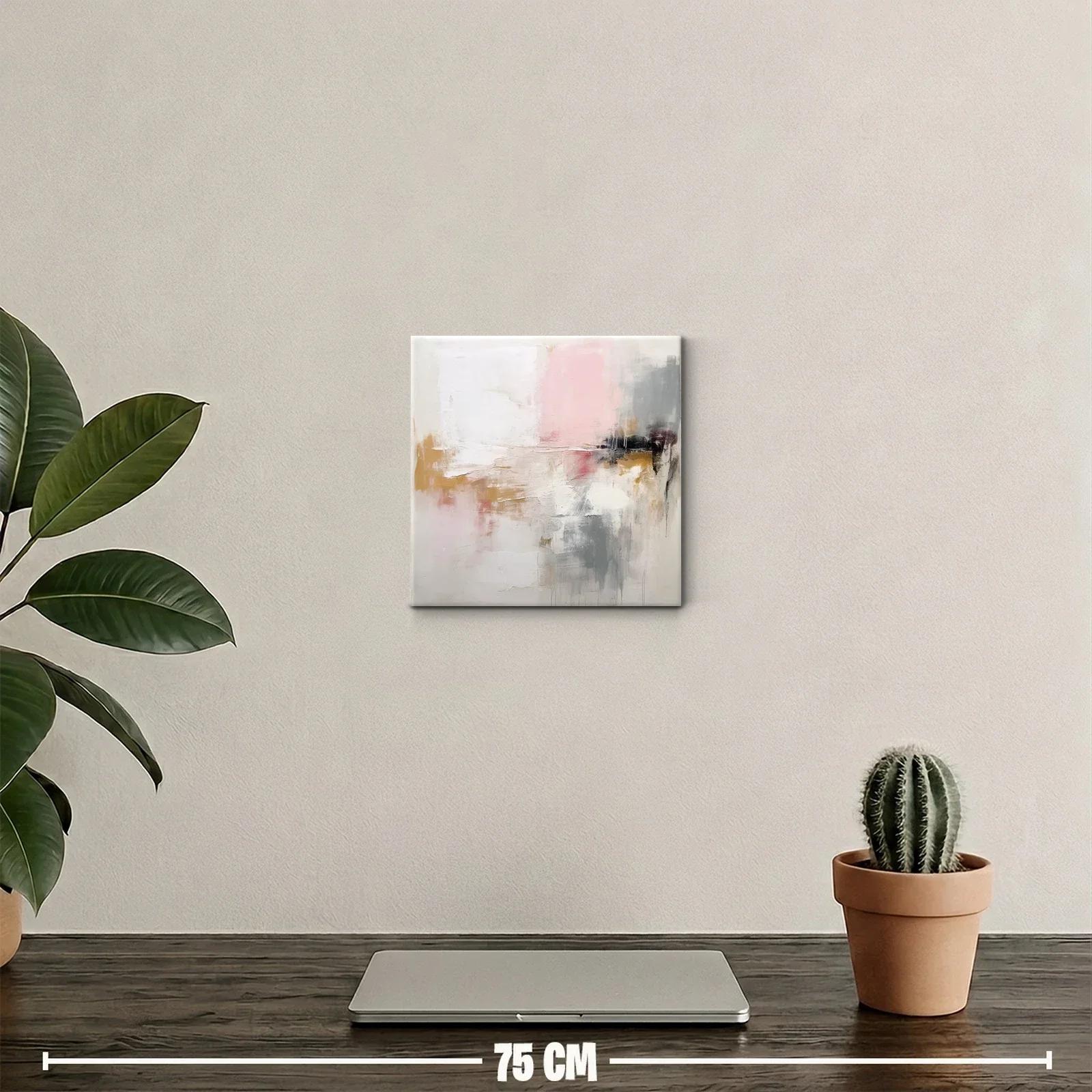Cuadro abstracto en tonos suaves y cálidos para decoración moderna — miniatura 2